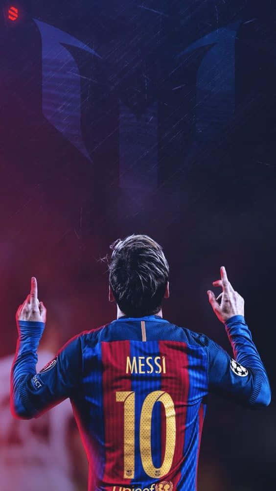 Lionel Messi Yeni iPhone'unu Gösteriyor Duvar Kağıdı