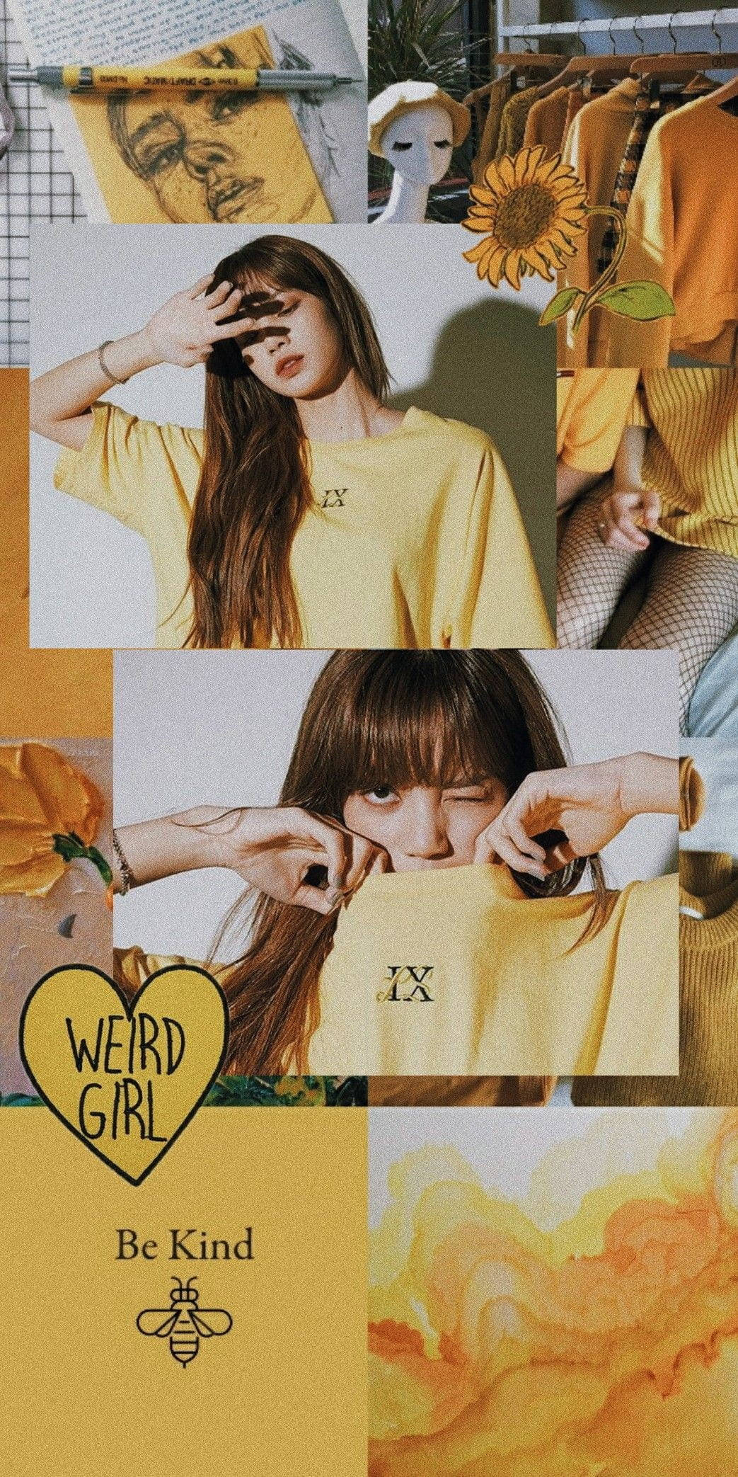 Lisa Blackpink HD Estetik Kolaj Duvar Kağıdı