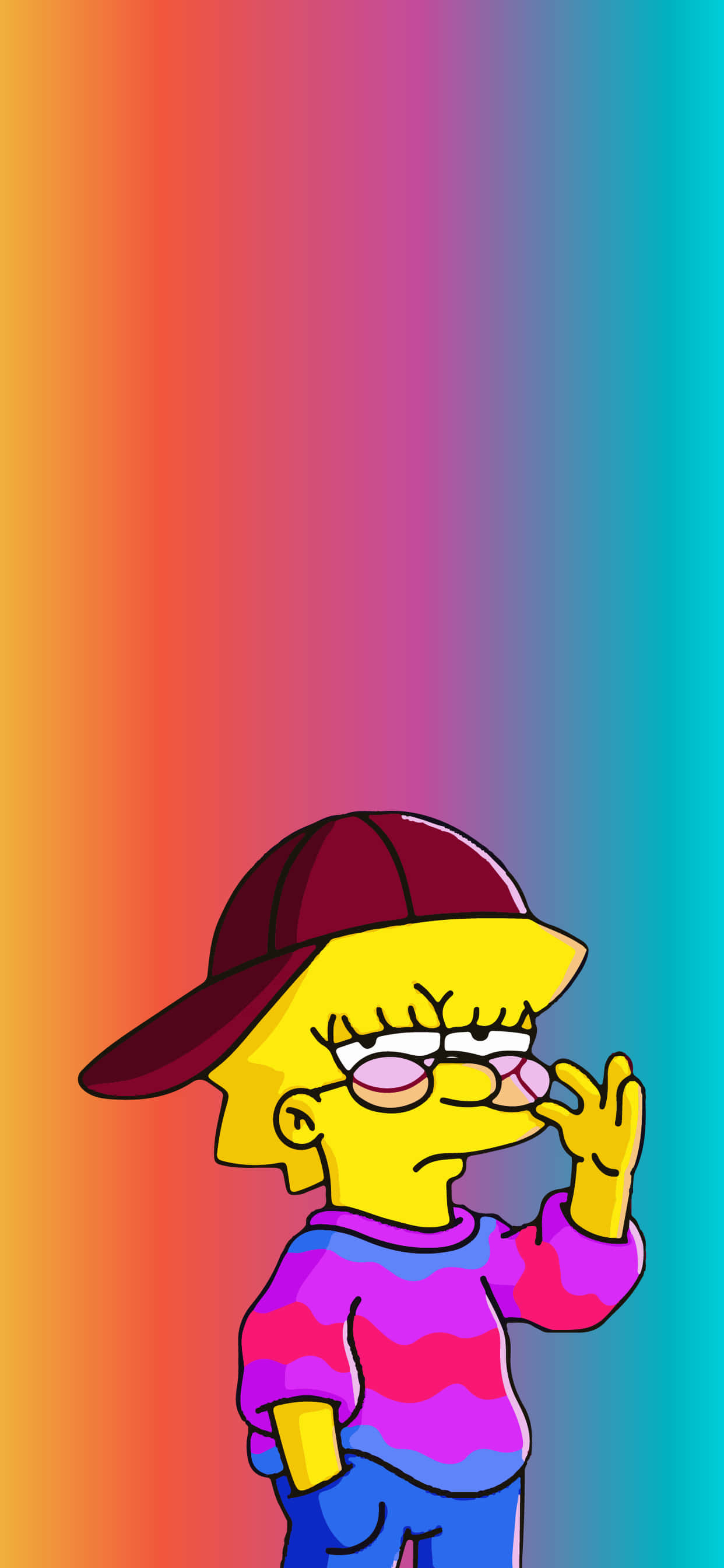 Lisa Simpson Çizgi Film Karakteri Resmi Duvar Kağıdı