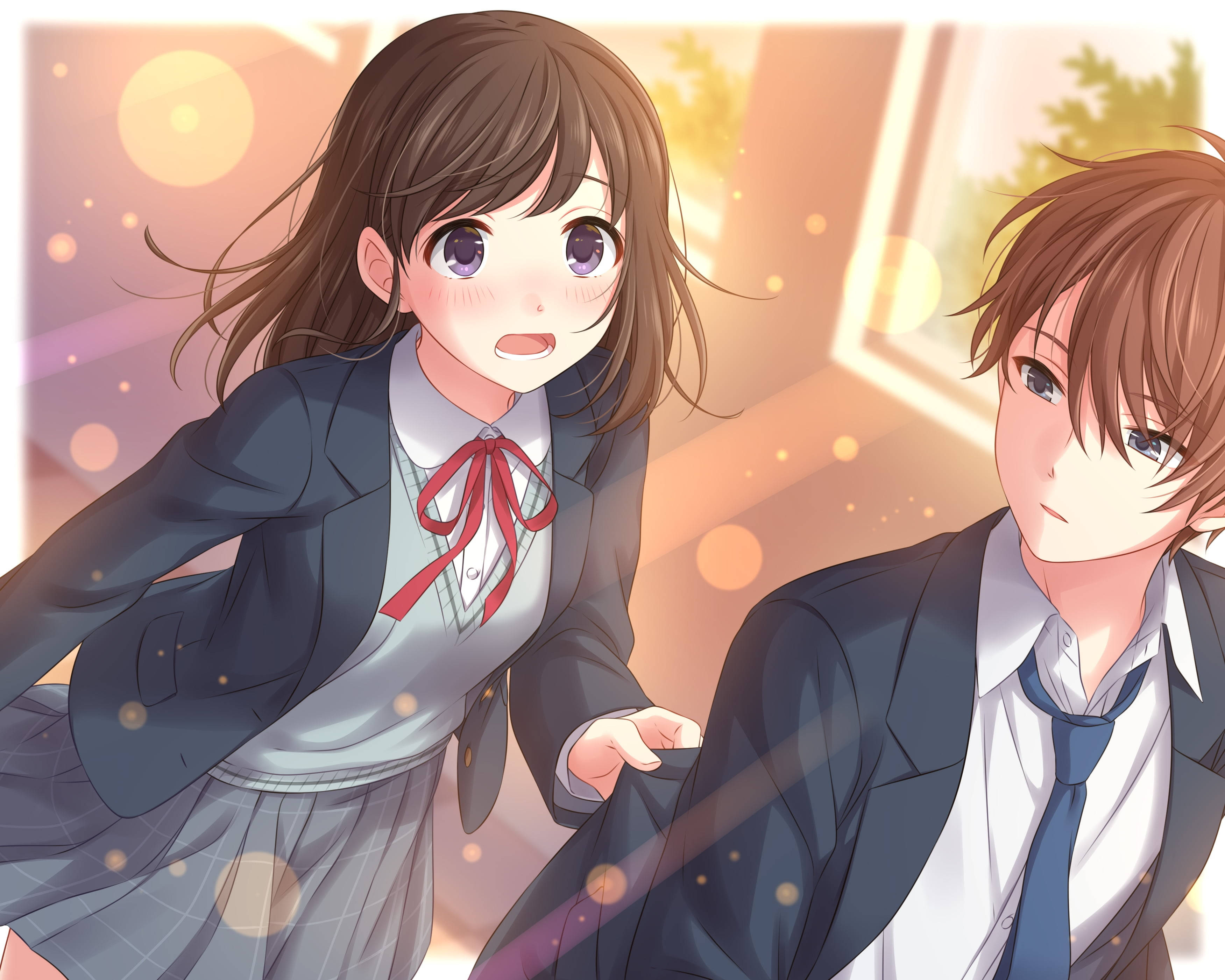 Lise Estetiği Anime Çifti Duvar Kağıdı