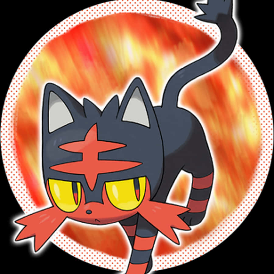 Litten Turuncu Daire Grafiği ile Duvar Kağıdı