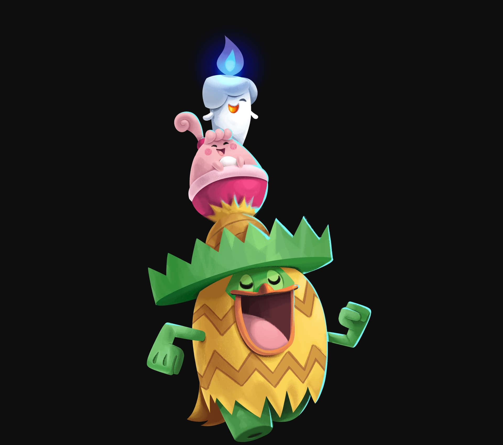 Litwick, Happiny ve Ludicolo Duvar Kağıdı