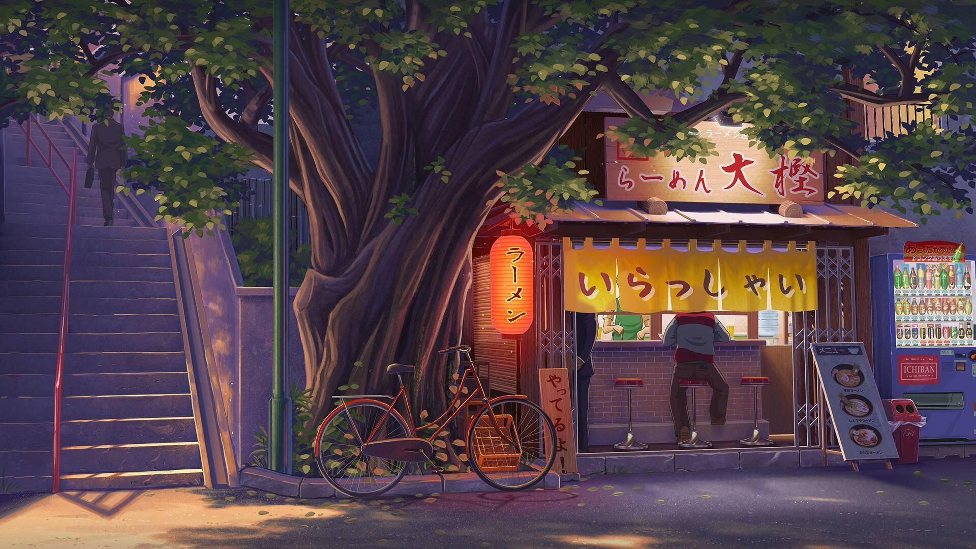 Lofi Ramen Dükkanı Pinterest Estetiği Duvar Kağıdı
