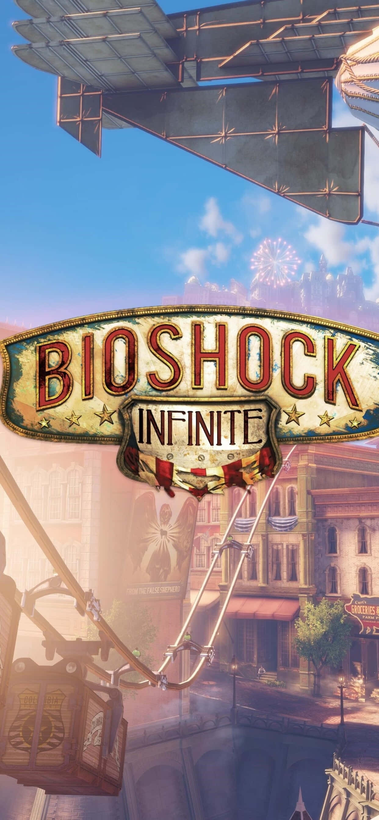 Logo iPhone Xs Max Bioshock Infinite Arka Planı Duvar Kağıdı