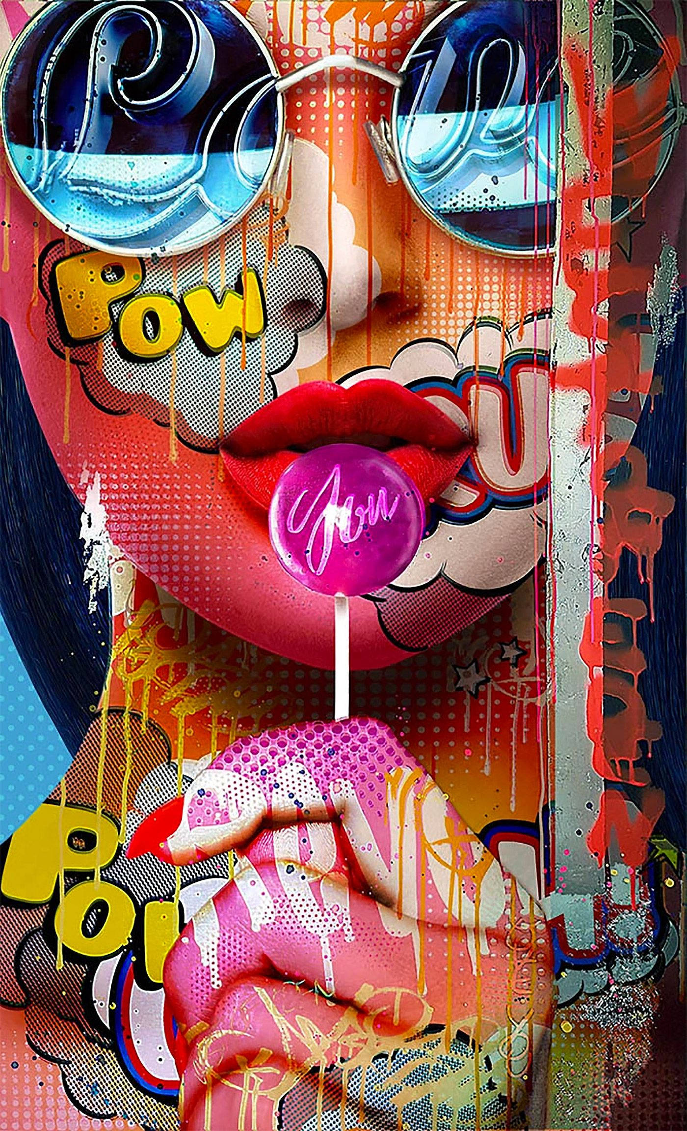 Lolipop Pop Art Duvar Kağıdı