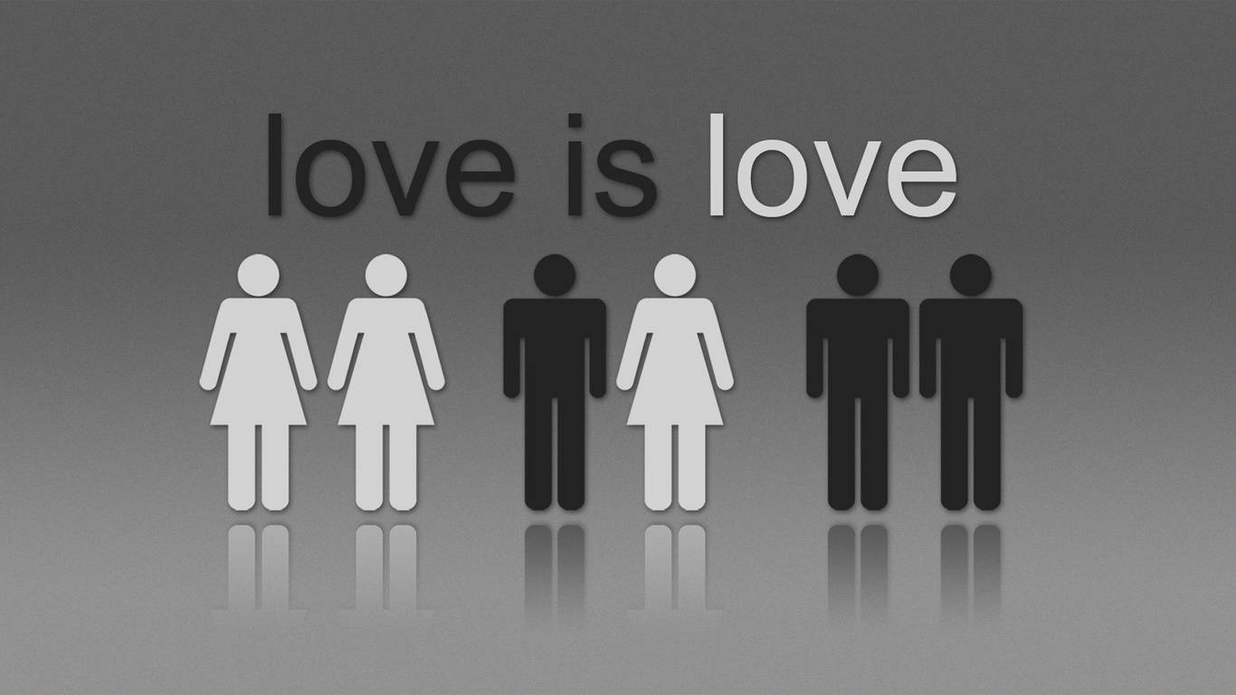 Love Is Love LGBTQ Sembolleri Duvar Kağıdı