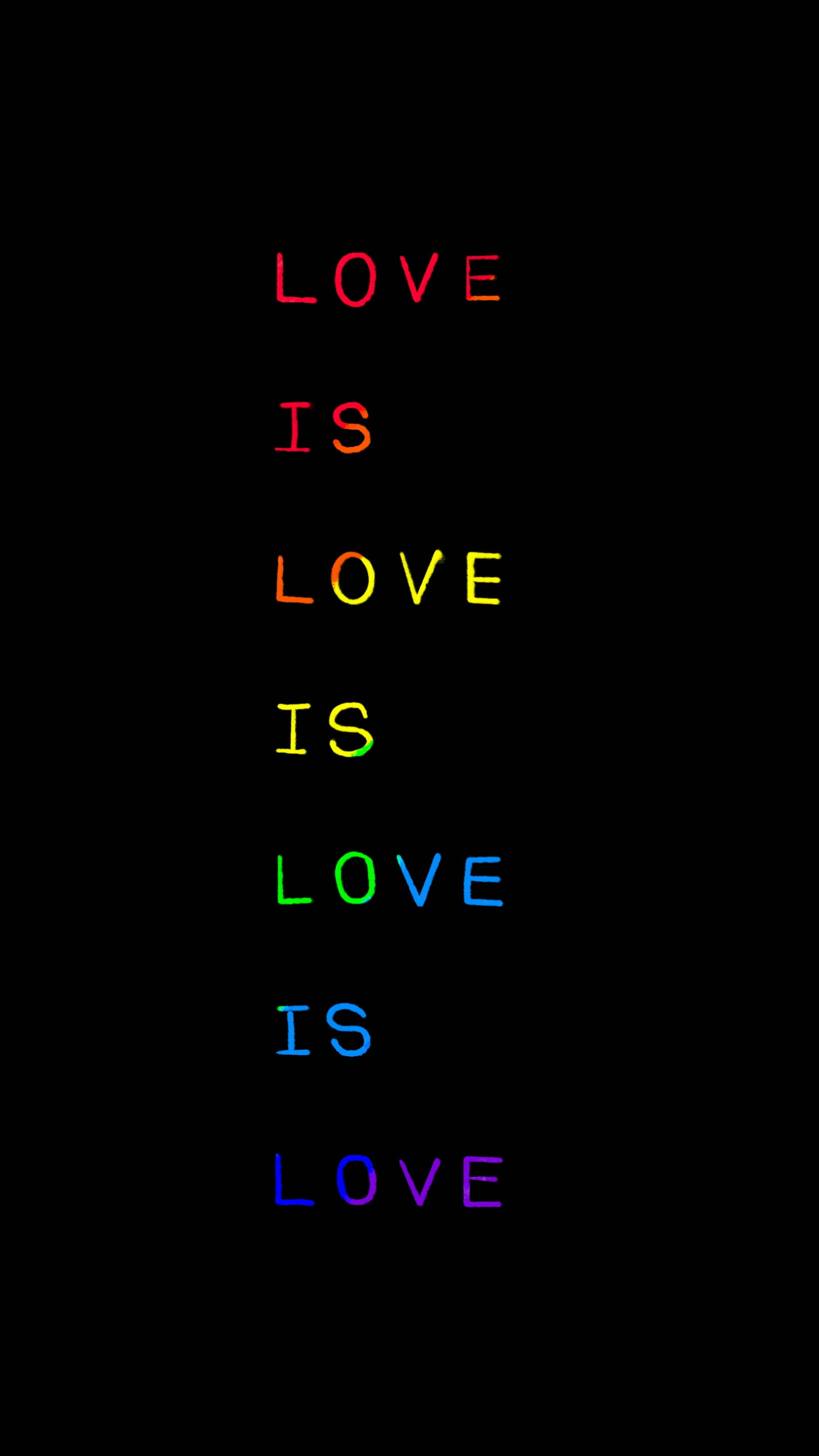 Love Is Love Yazılı LGBT Telefon Duvar Kağıdı