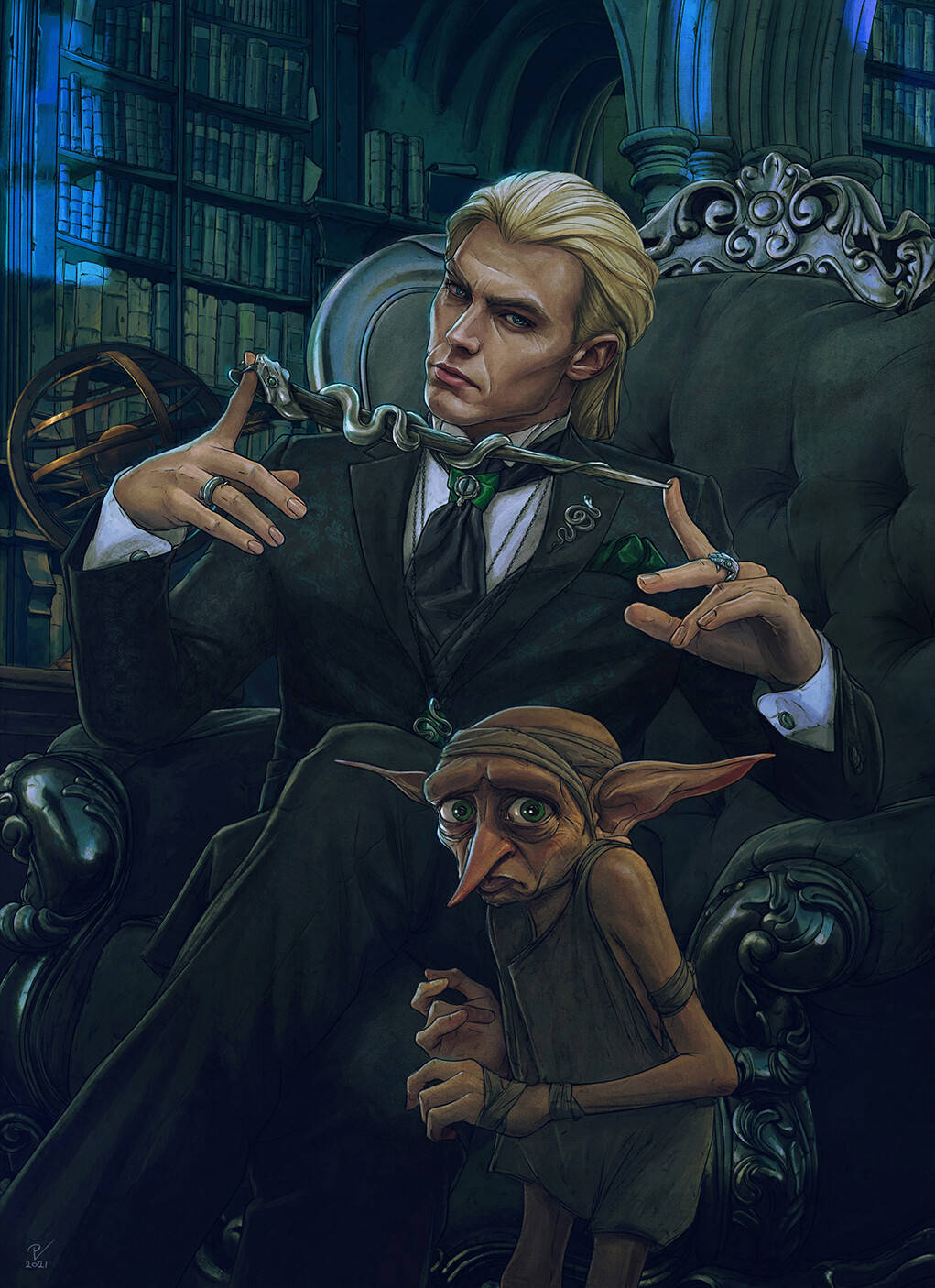 Lucius Malfoy ve Köle Dobby Cin Duvar Kağıdı