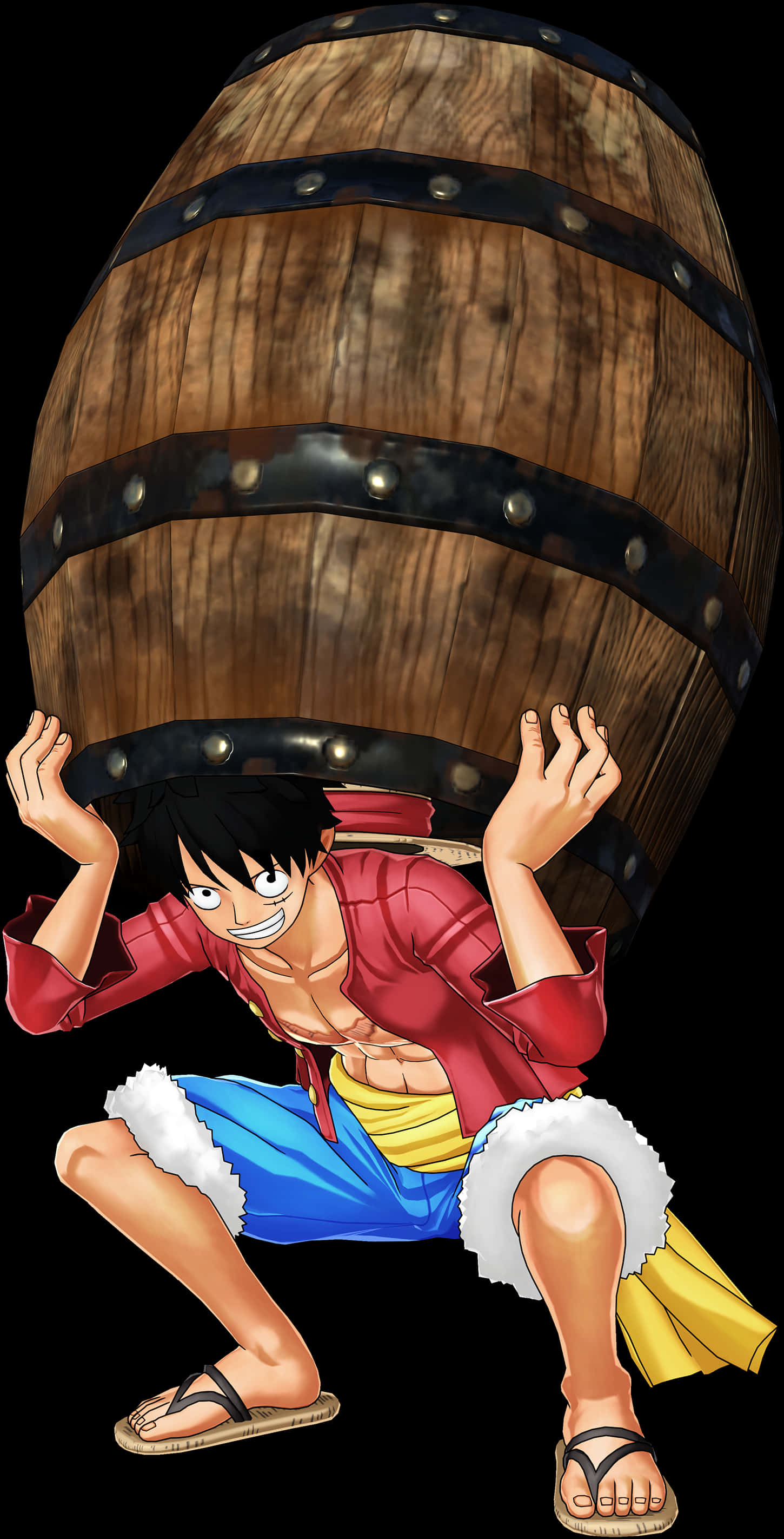 Luffy Büyük Fıçıyı Kaldırıyor Duvar Kağıdı