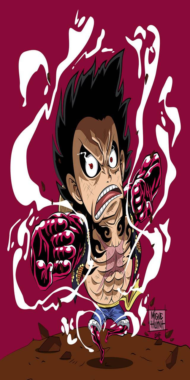 Luffy Gear 4 Bozuk Sanat Duvar Kağıdı