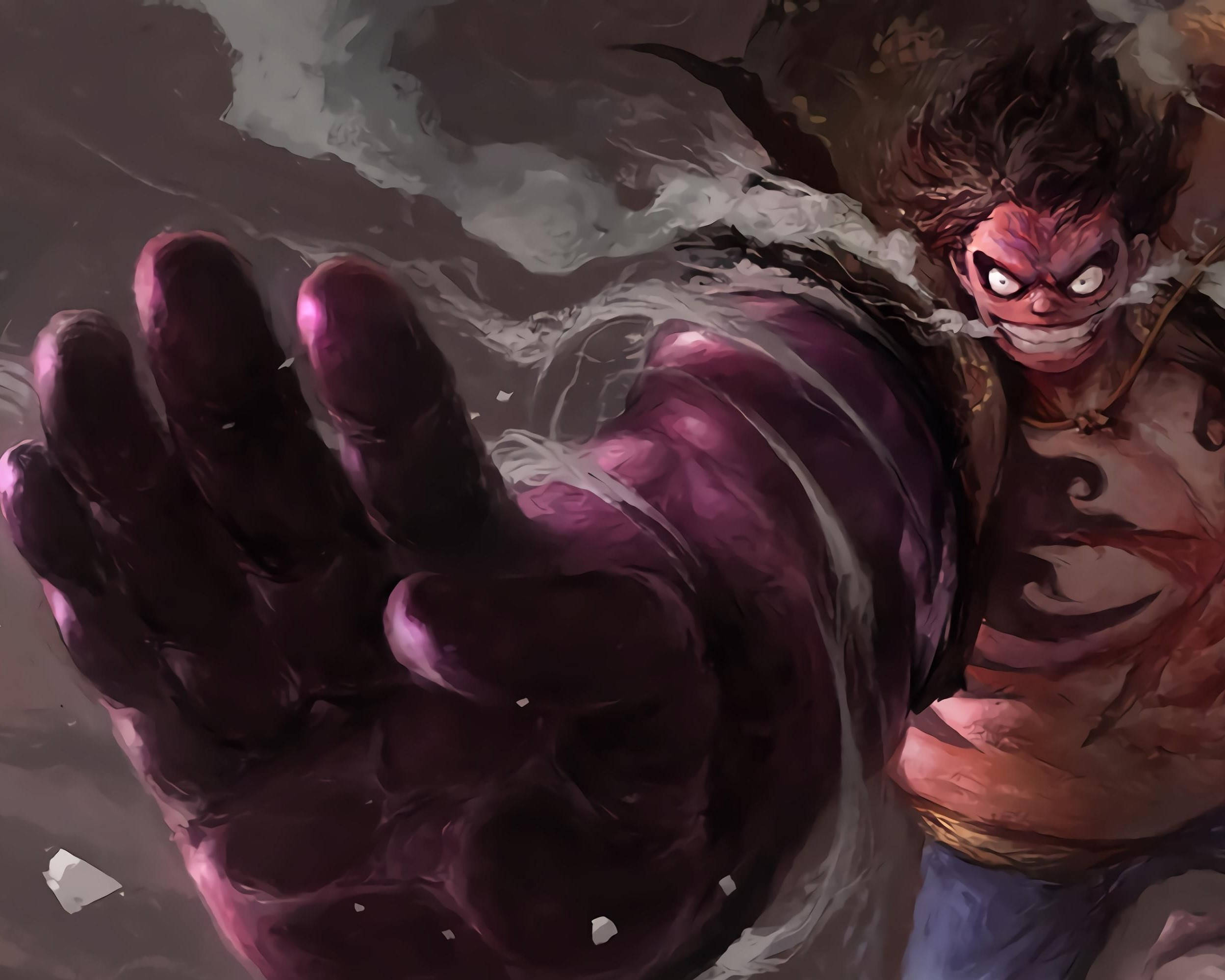 Luffy Gear 4 Ürkütücü Gülümseme Duvar Kağıdı