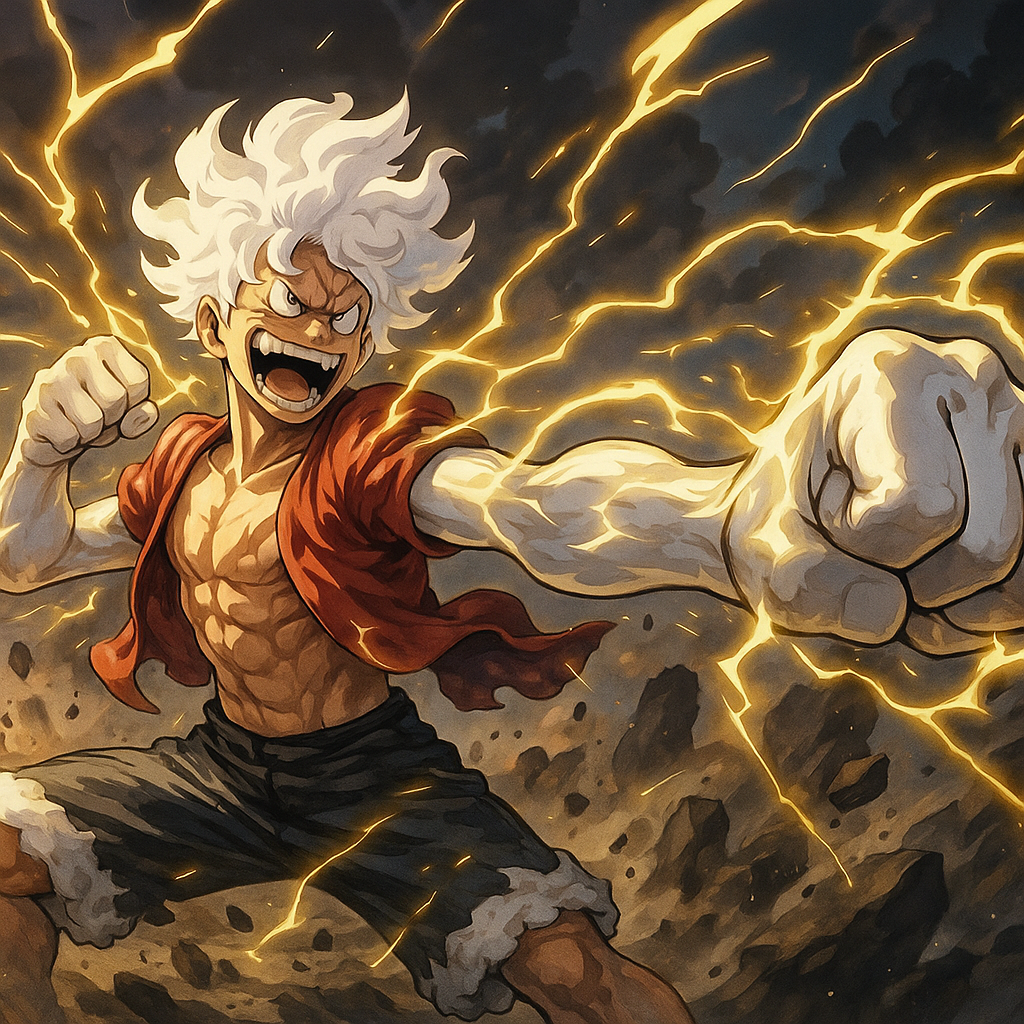 Luffy Gear 5 formunda Duvar Kağıdı