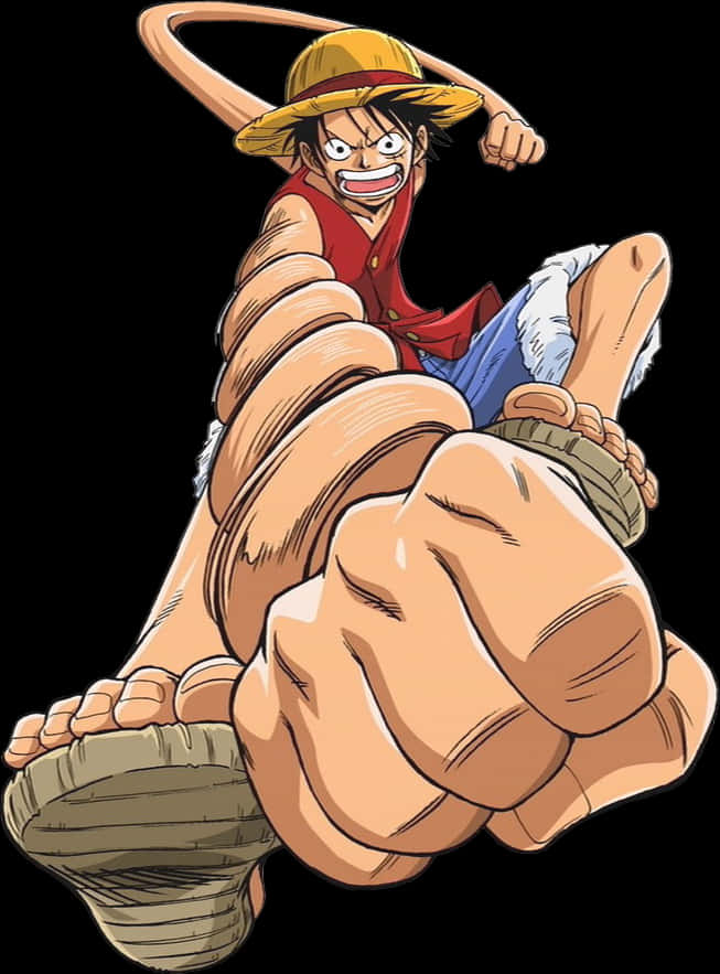 Luffy Lastik Lastik Saldırısı Duvar Kağıdı