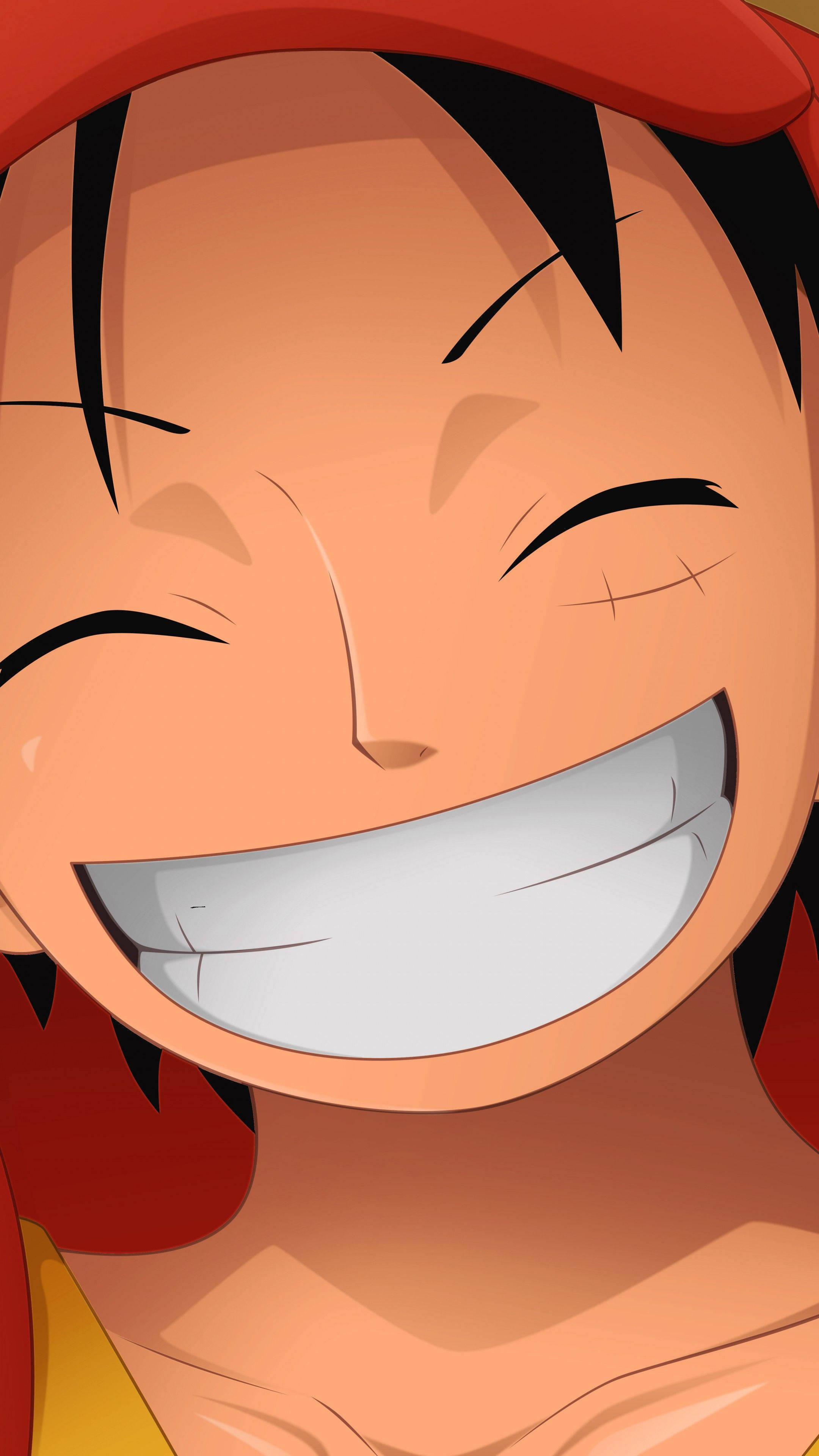 Luffy'nin Yakın Çekim Gülümsemesi Duvar Kağıdı