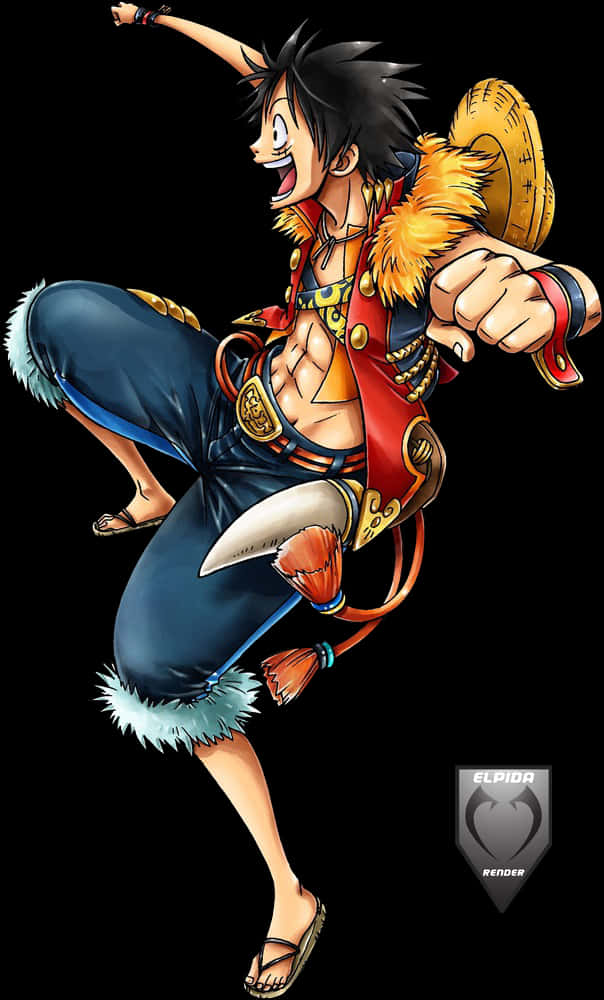 Luffy One Piece Animasyon Karakteri Duvar Kağıdı