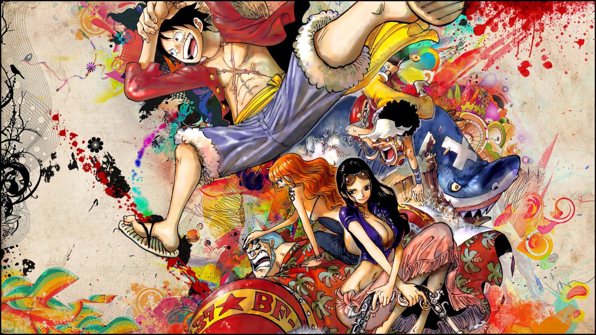 Luffy, Straw Hat Korsanları'nın Kalbi Duvar Kağıdı