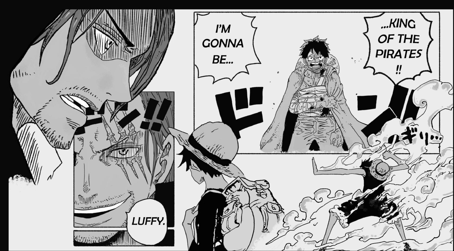 Luffy ve Shanks Manga Paneli Duvar Kağıdı
