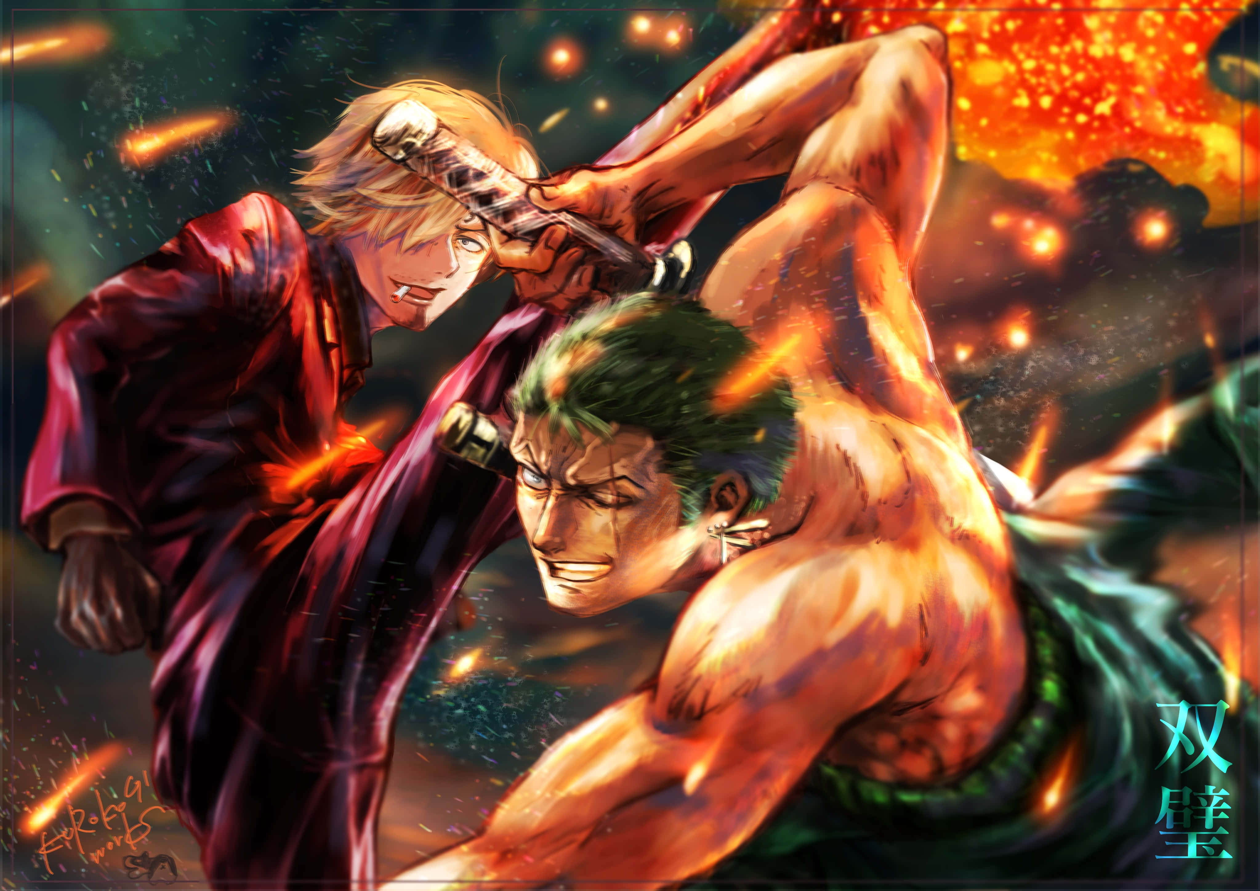 Luffy, Zoro ve diğer Hasır Şapkalar ile Grand Line'da 4K çözünürlükte yelken açın: Muhteşem One Piece Duvar Kağıdı.