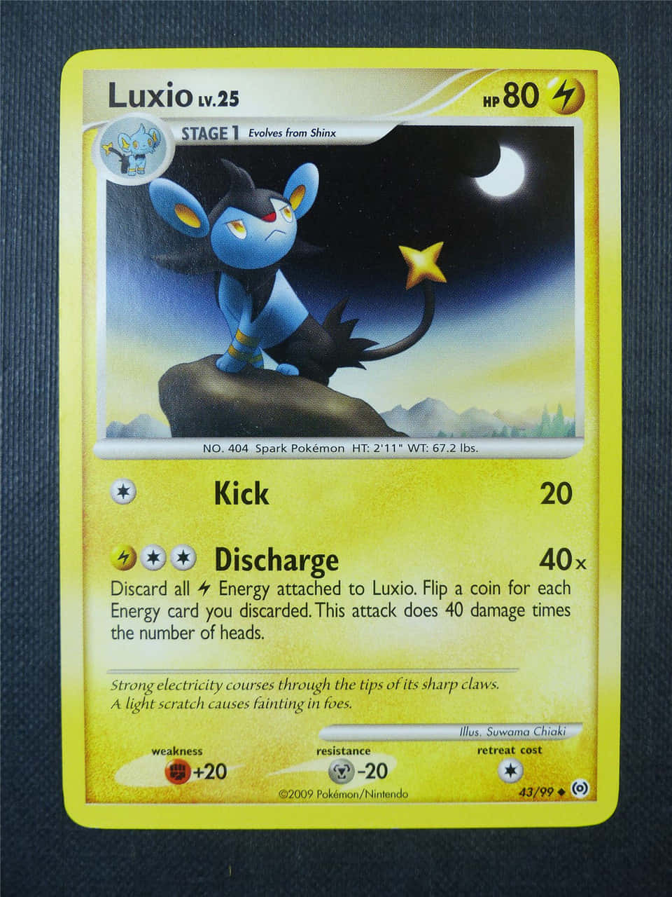 Luxio Pokemon Oyun Kartı Mavi Arkaplan Duvar Kağıdı