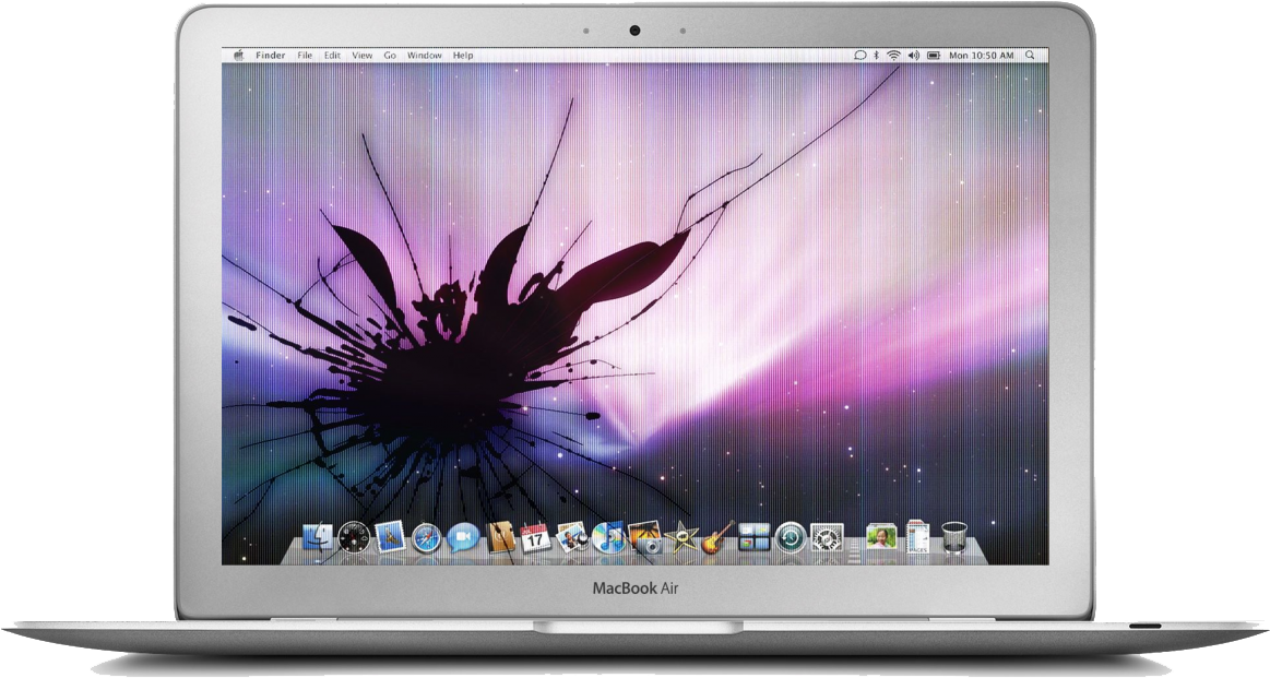 Mac Book Air Çatlak Ekran Duvar Kağıdı