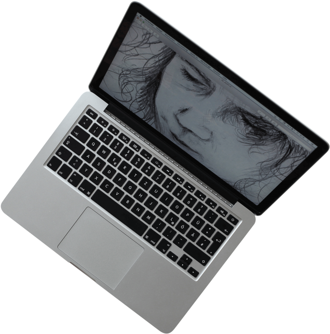 Mac Book Pro Ekranda Çizim Duvar Kağıdı
