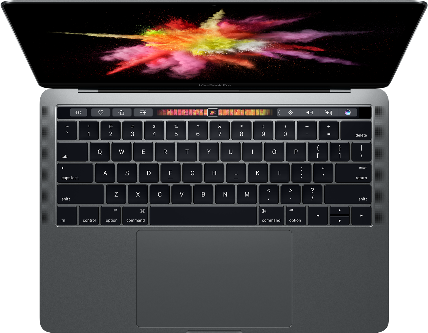 Mac Book Pro Touch Bar Üstten Görünüm Duvar Kağıdı