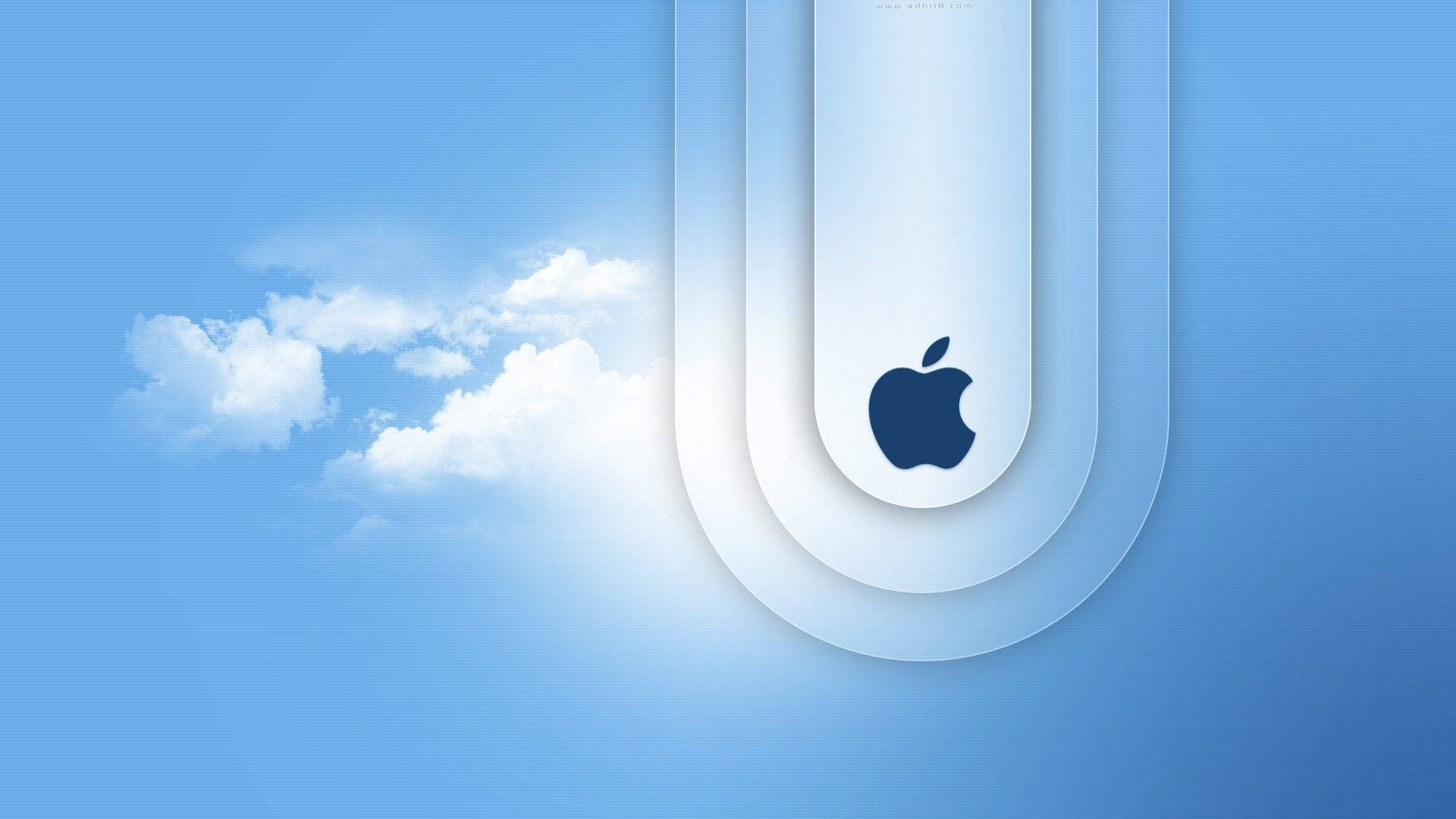 MacBook Air Bulutlarda Logo Duvar Kağıdı