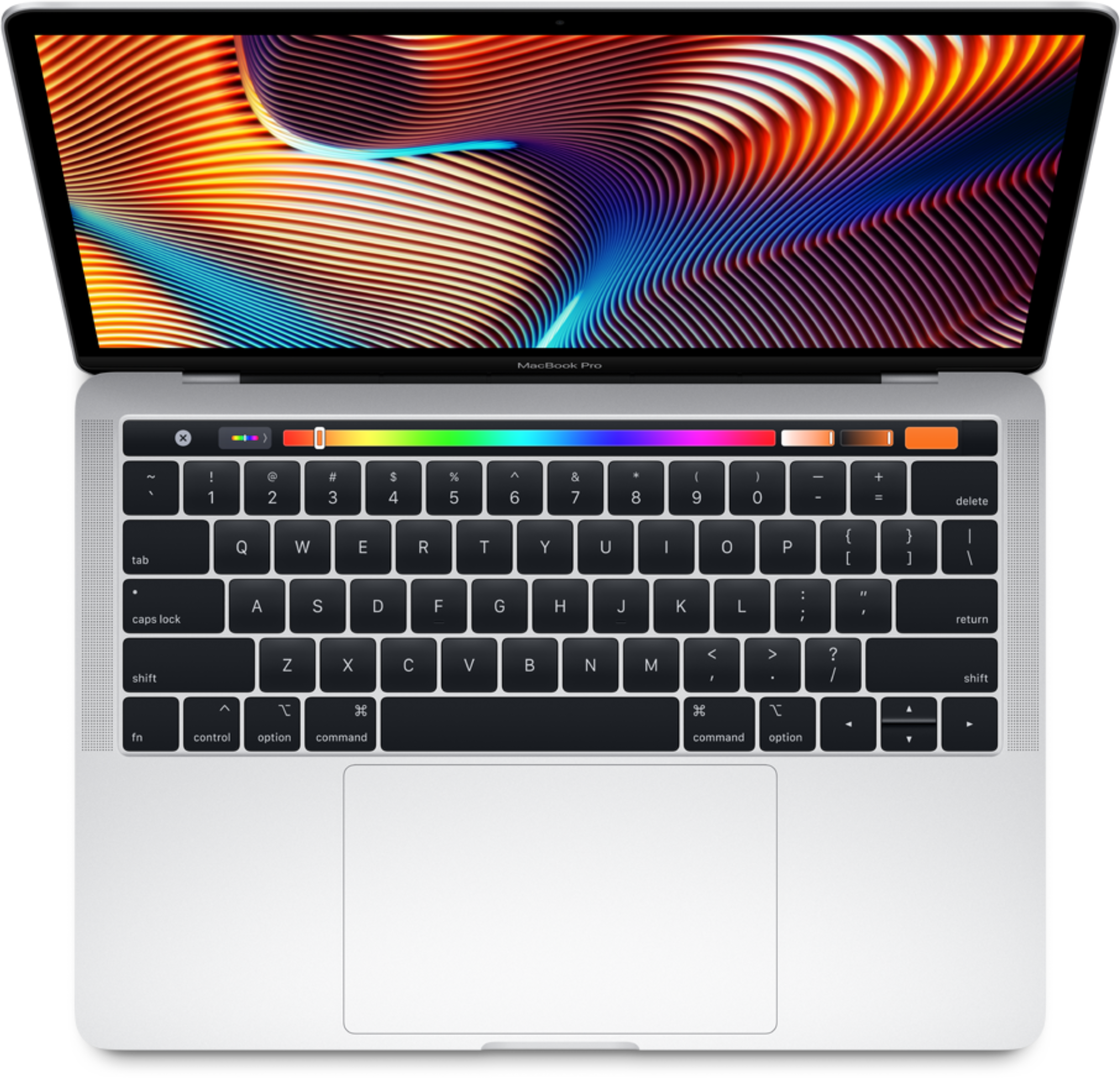MacBook Pro Touch Bar Üstten Görünüm Duvar Kağıdı