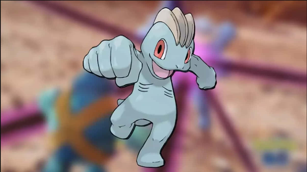 Machop Bulanık Arka Plan ile Duvar Kağıdı