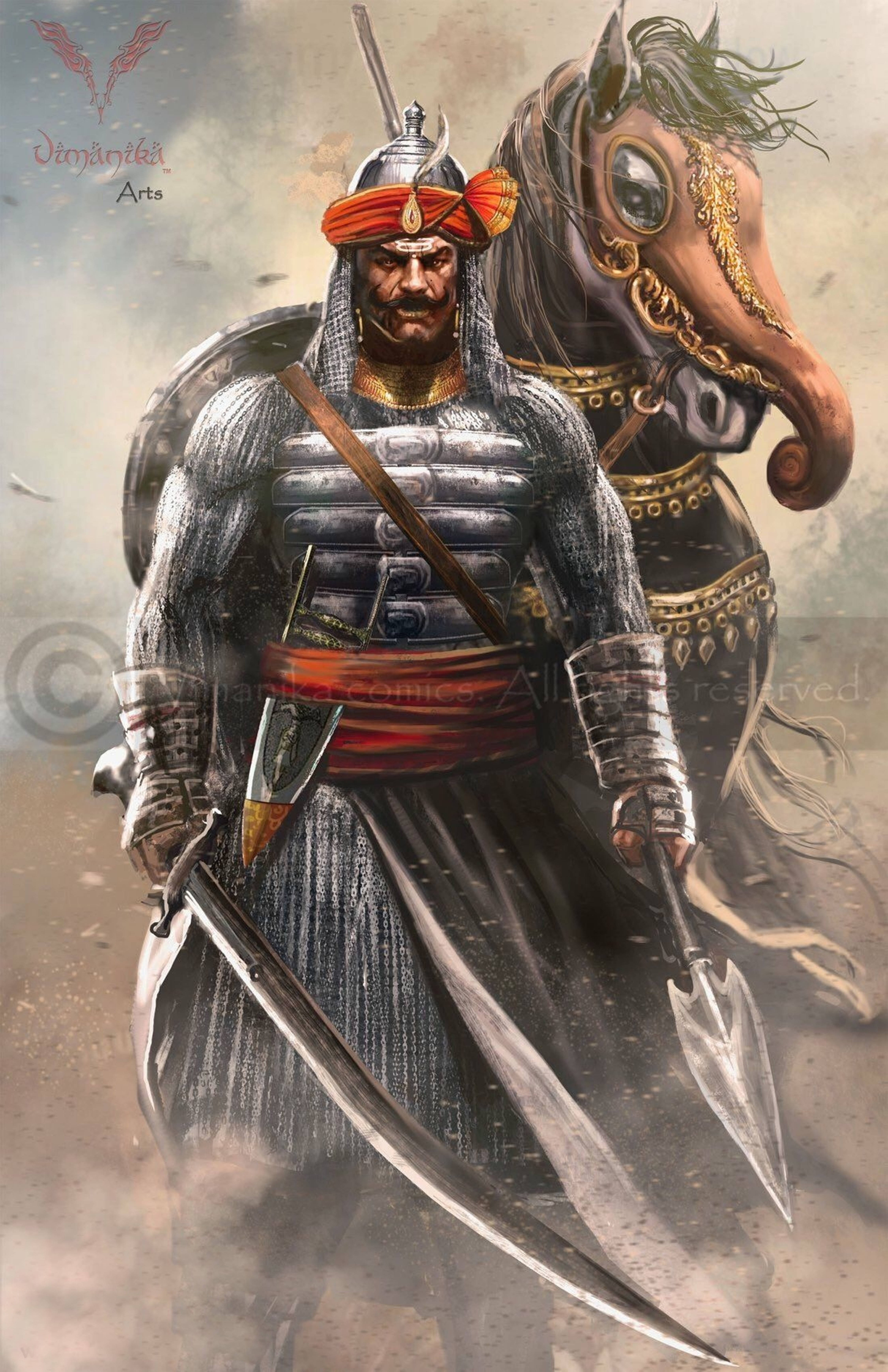 Maharana Pratap Hayali Sanat 4K Duvar Kağıdı