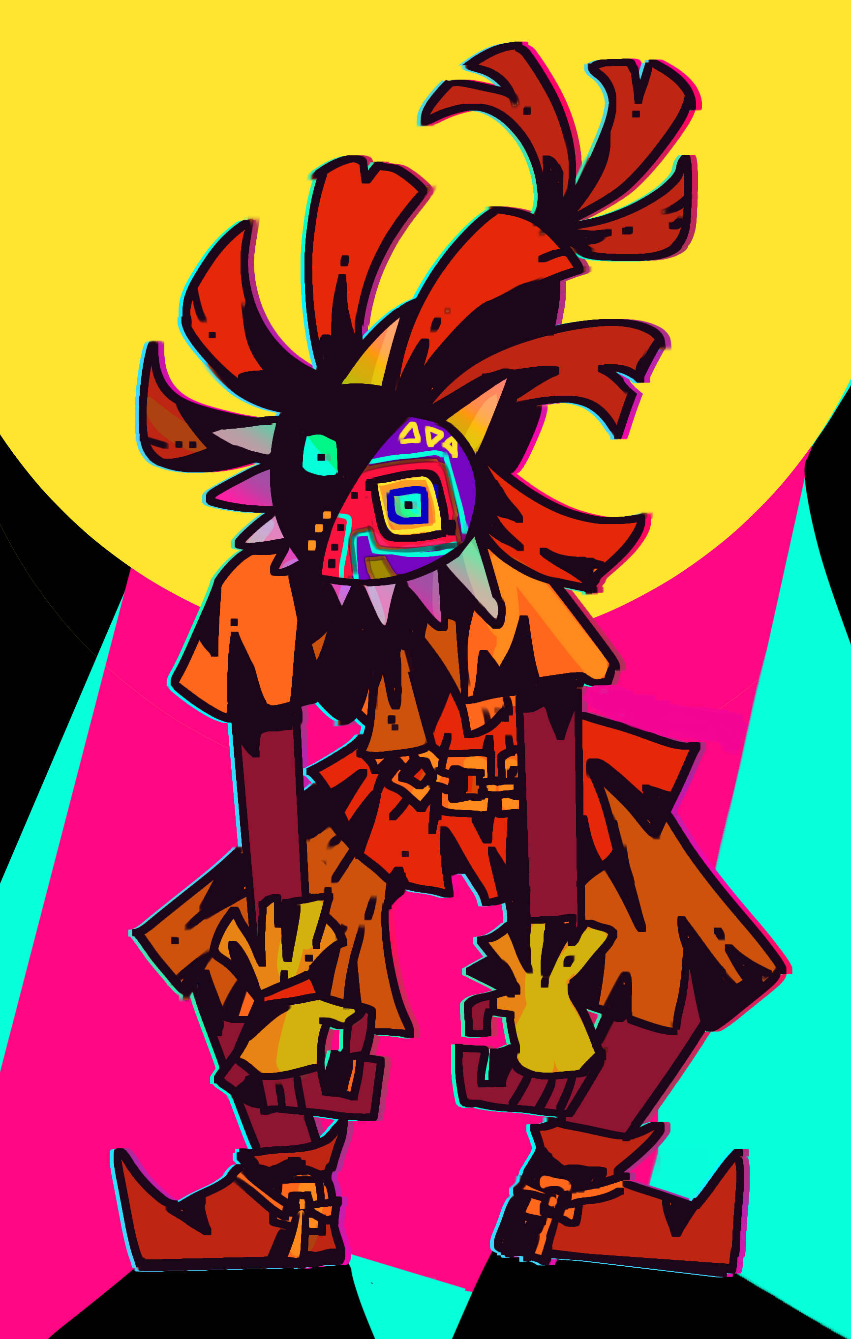 Majora'nın Maskesi Pop Art Duvar Kağıdı