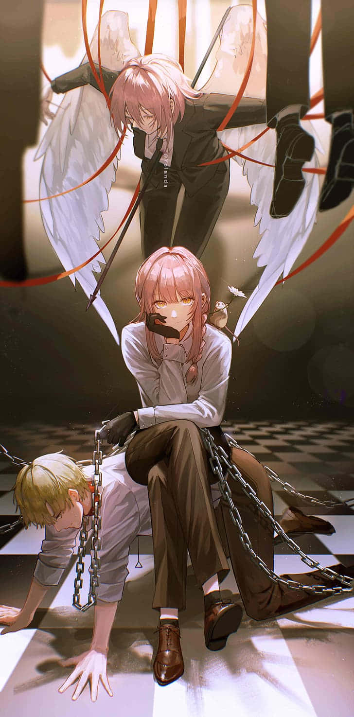Makima'nın Zincirli Chainsaw Man PFP'si Duvar Kağıdı