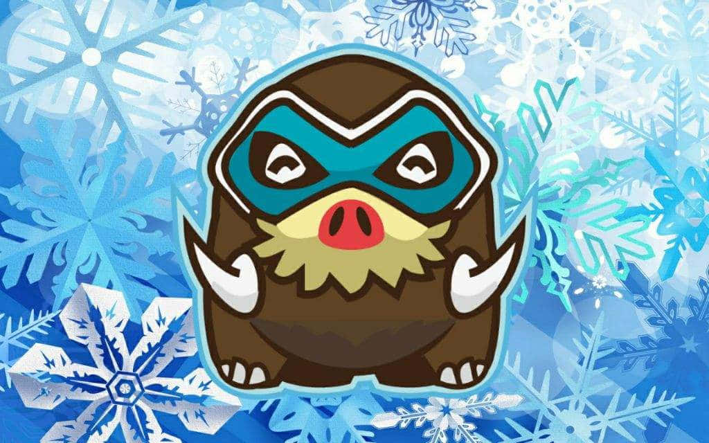 Mamoswine Mavi Kar Tanesi Arka Planlı Duvar Kağıdı