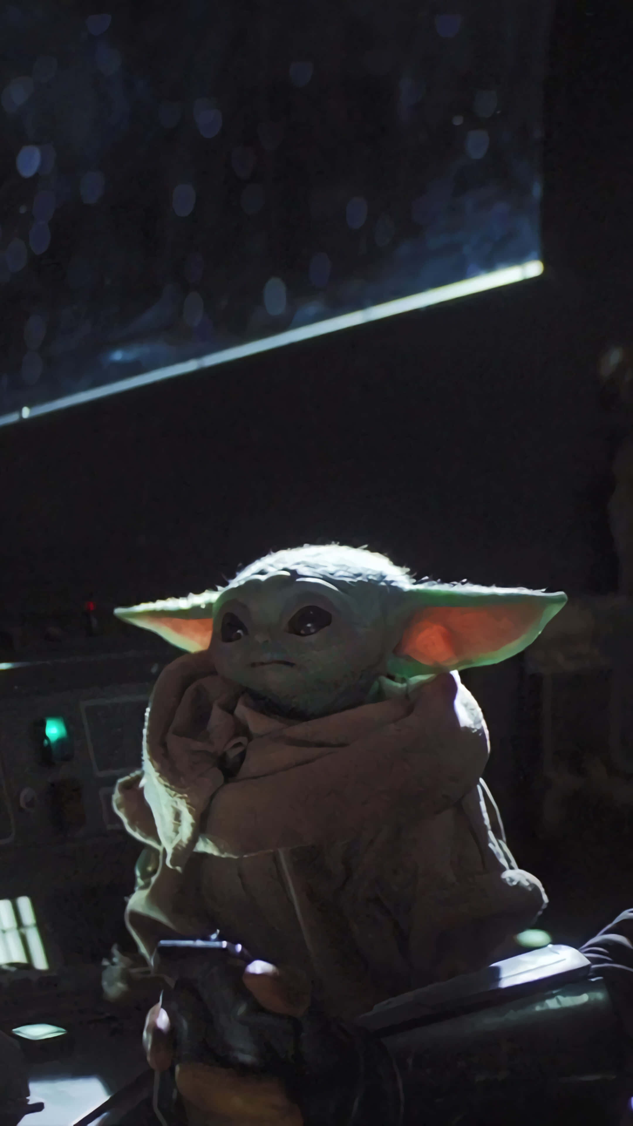 Mandalorian Yoda Bir Uzay Gemisinde Duvar Kağıdı