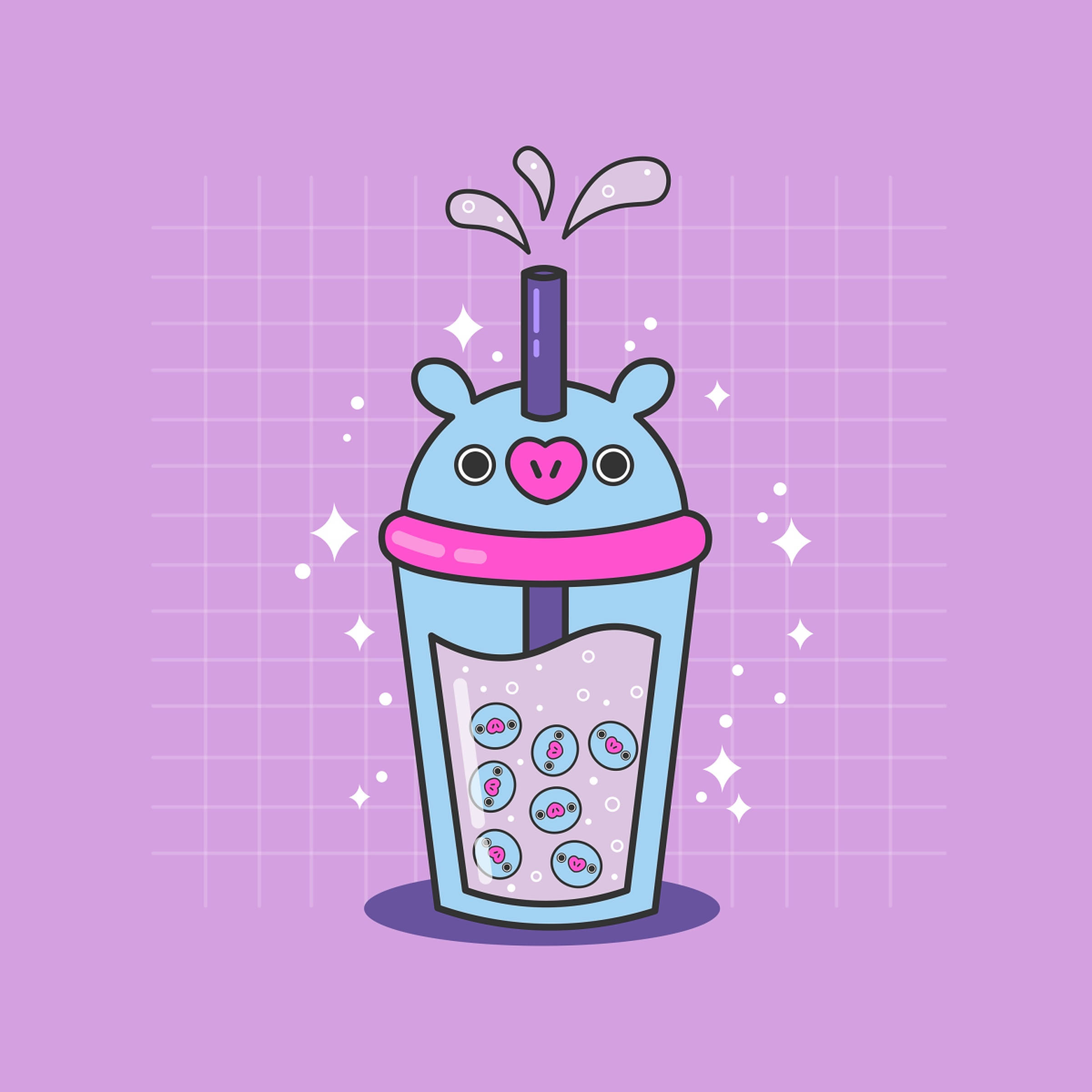 Mang Bt21 Boba Çayı Duvar Kağıdı
