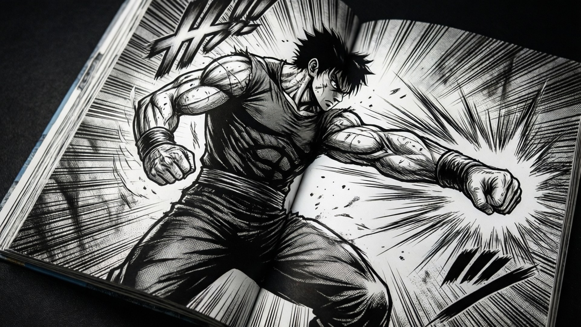 Manga Aksiyon Paneli Duvar Kağıdı