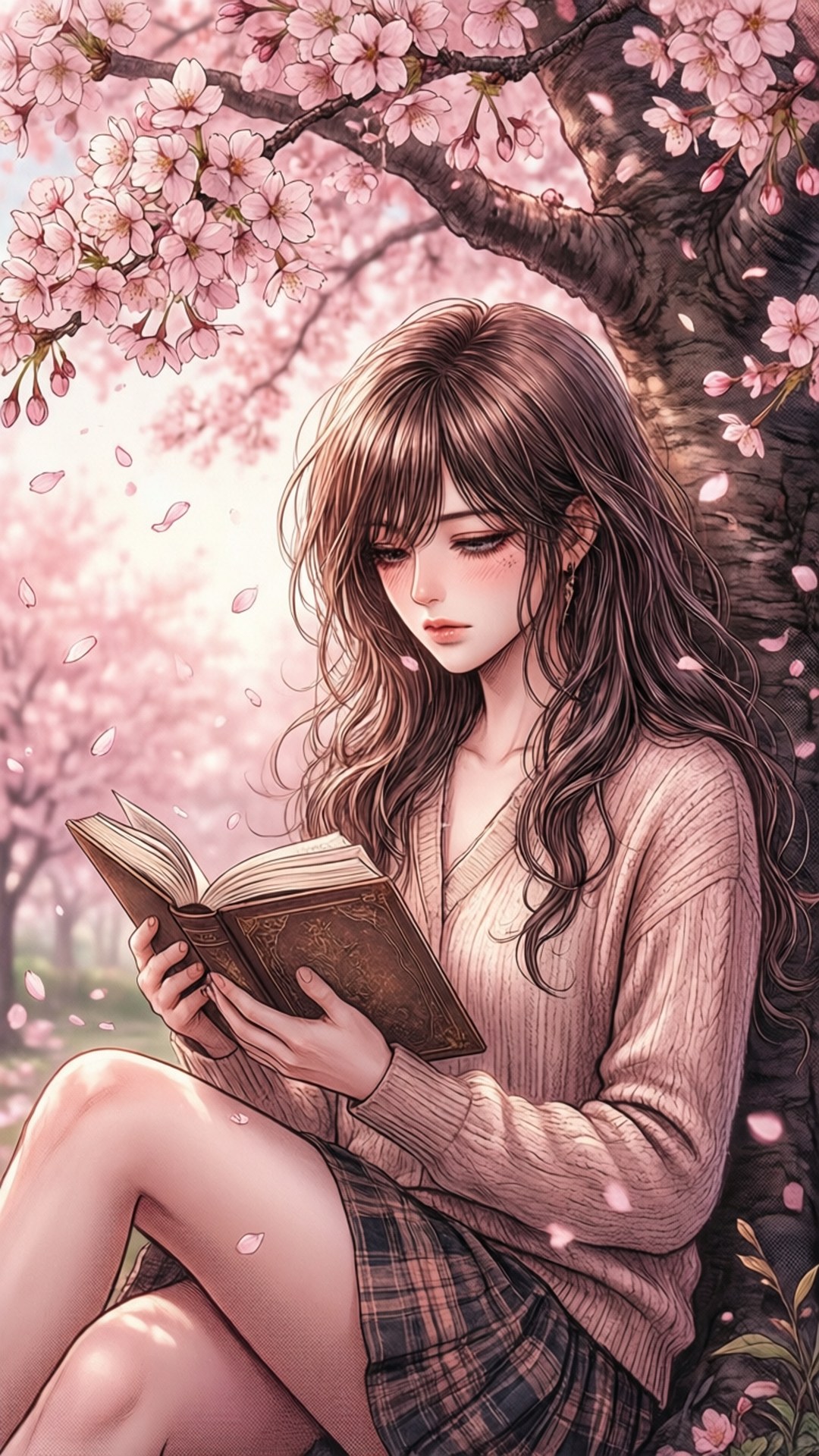 Manga Kiraz Çiçeği Duvar Kağıdı