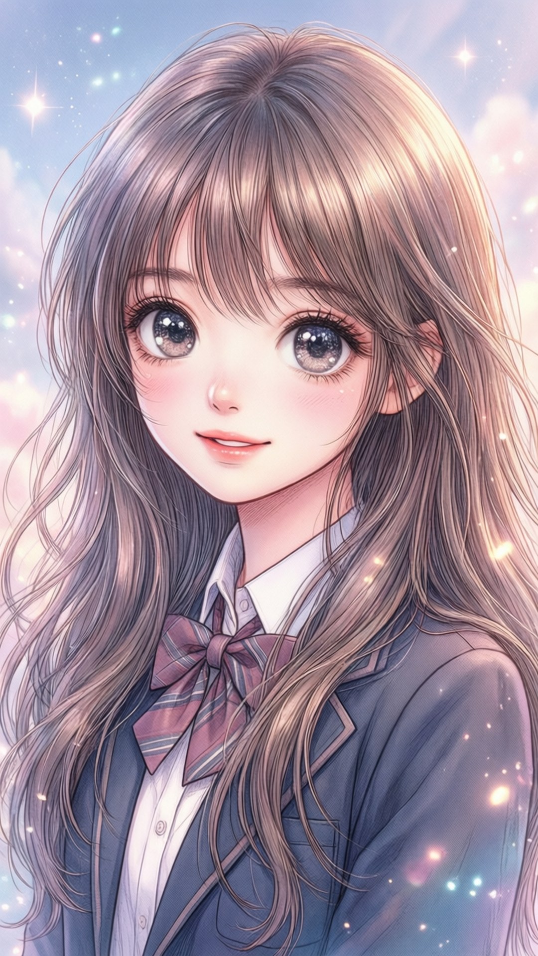 Manga Okul Kızı Duvar Kağıdı
