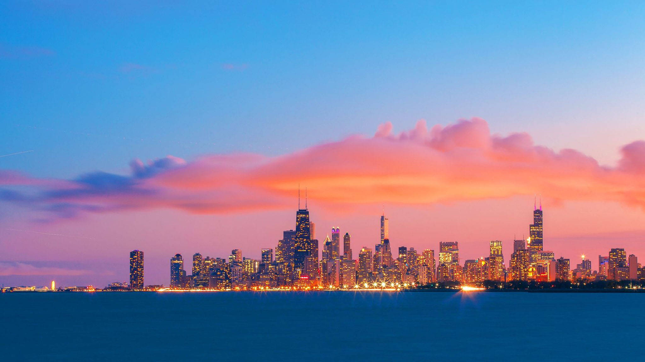 Manzaralı Los Angeles Gün Batımı Duvar Kağıdı
