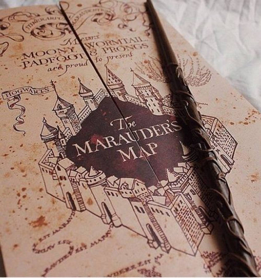 Marauder'ın Haritası ve Asa HP Estetiği Duvar Kağıdı