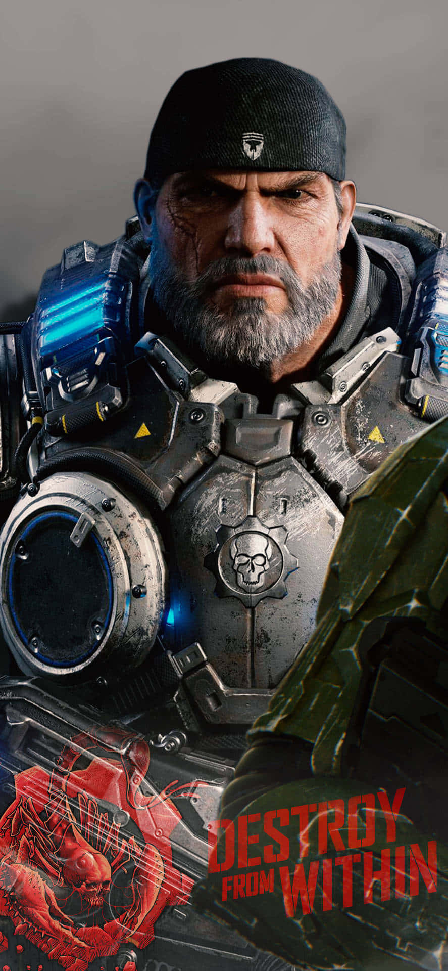 Marcus Fenix Portre iPhone XS Gears Of War 5 Duvar Kağıdı