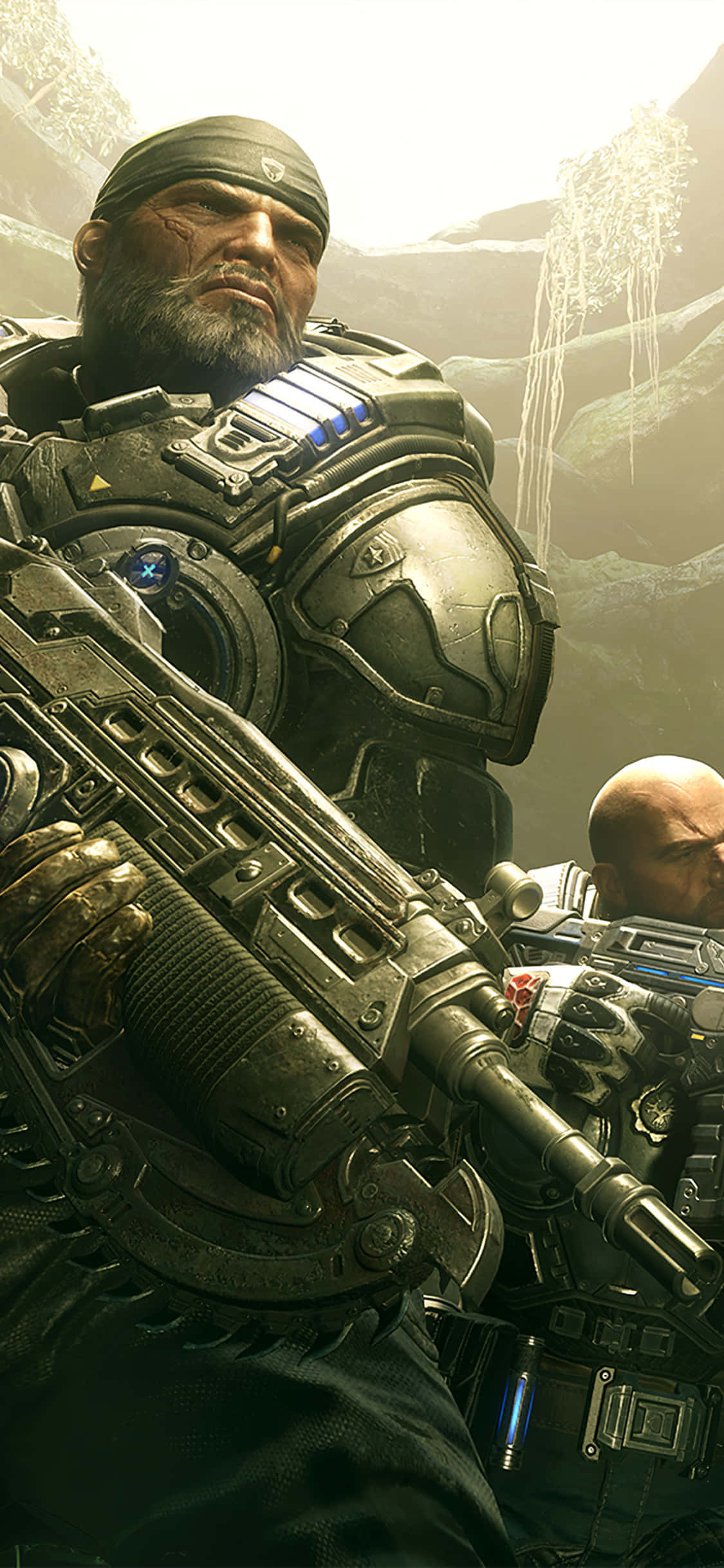 Marcus ve JD iPhone XS Gears Of War 5 Arka Planı Duvar Kağıdı