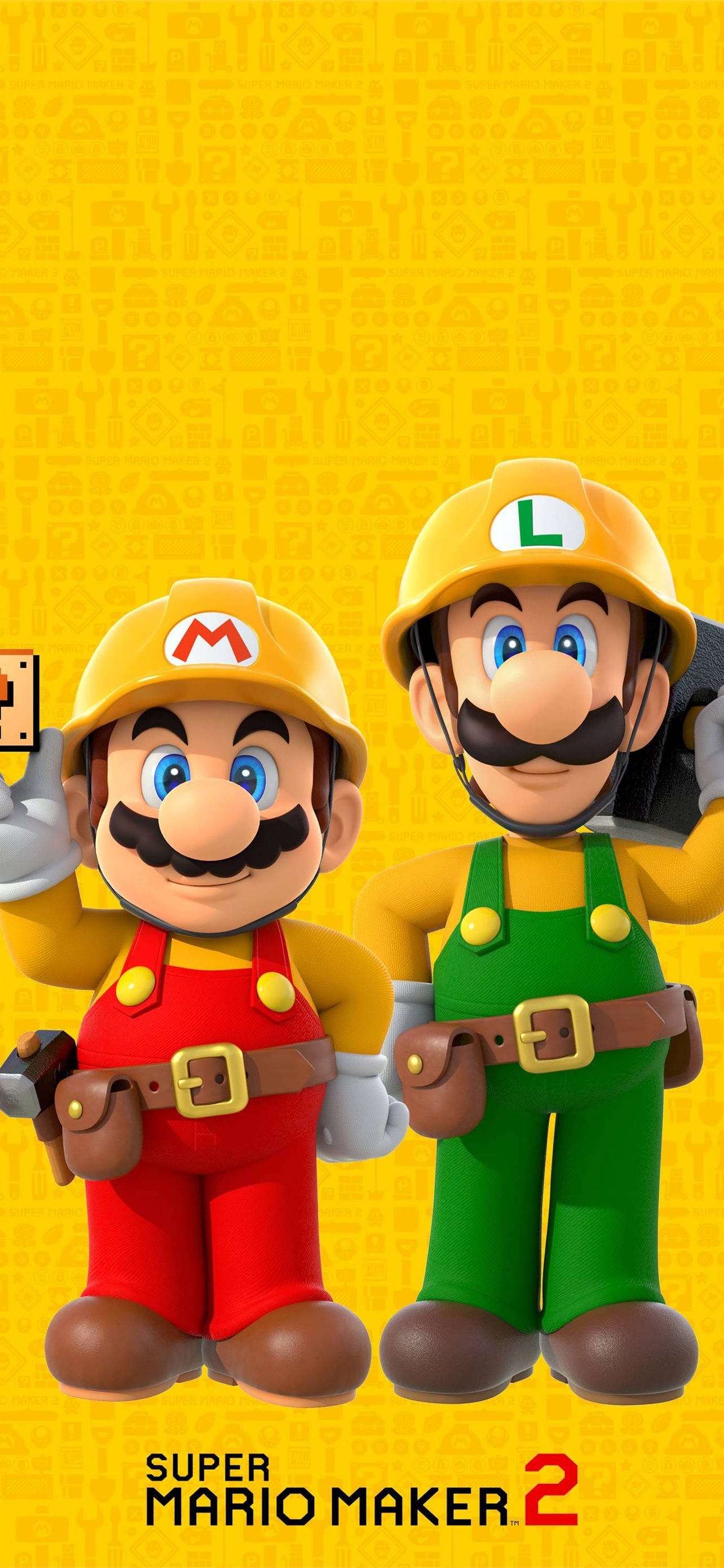 Mario ve Luigi Super Mario Maker 2 Tanıtımı Duvar Kağıdı