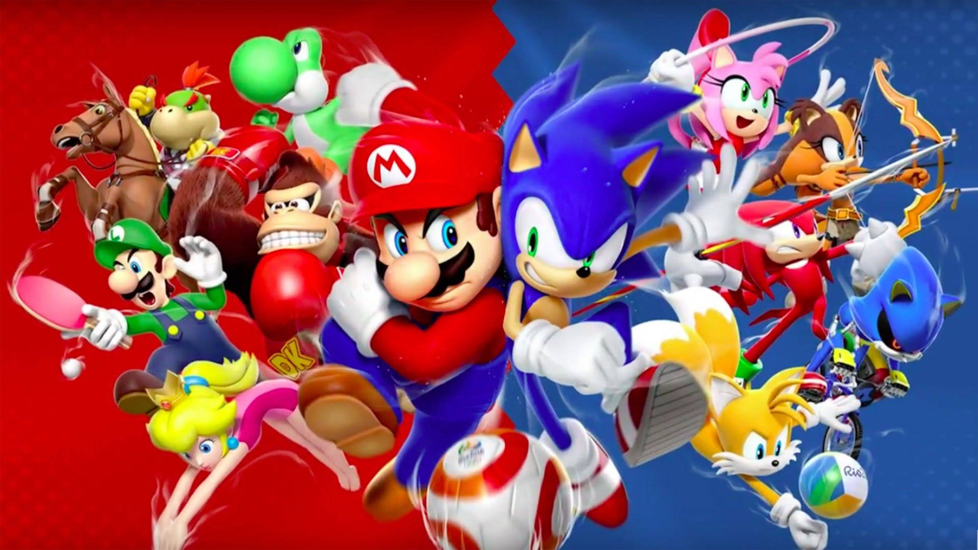 Mario ve Sonic Eğlenceli Bir Macera İçin Bir Araya Geliyor! Duvar Kağıdı