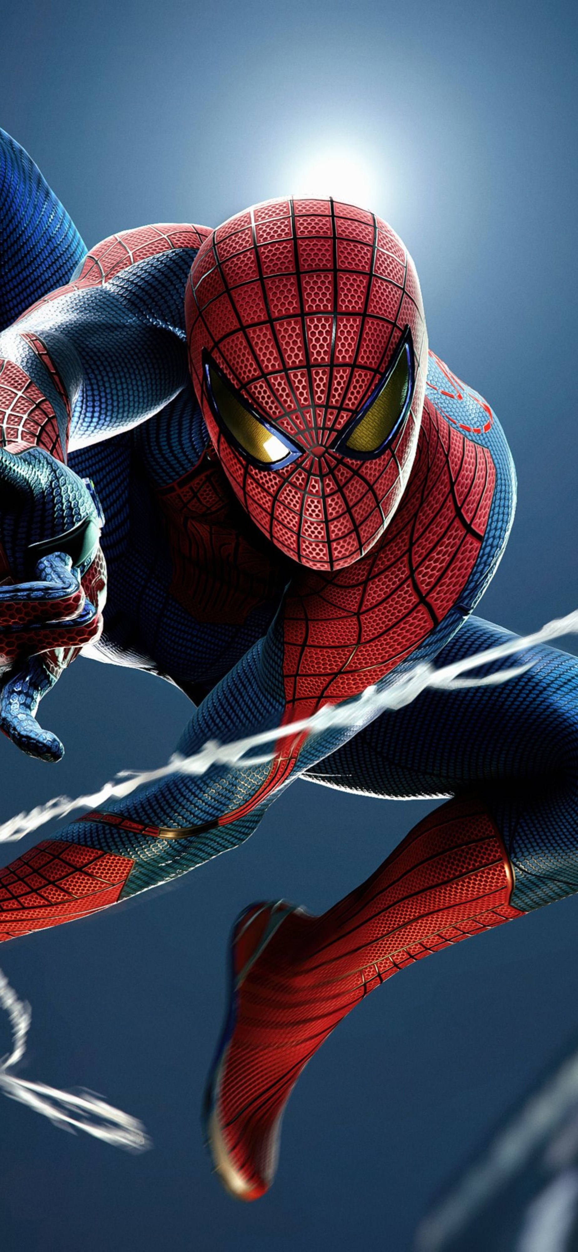 Marvel 4K Telefon Örümcek-Adam Sallanıyor Duvar Kağıdı