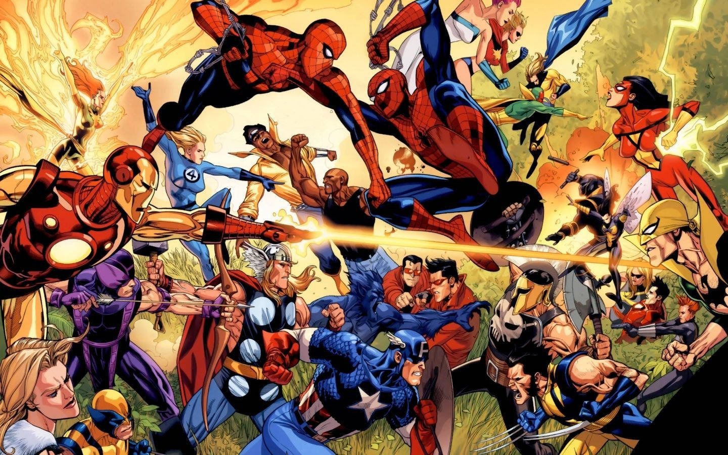 Marvel Kahramanları Toplanıyor Duvar Kağıdı