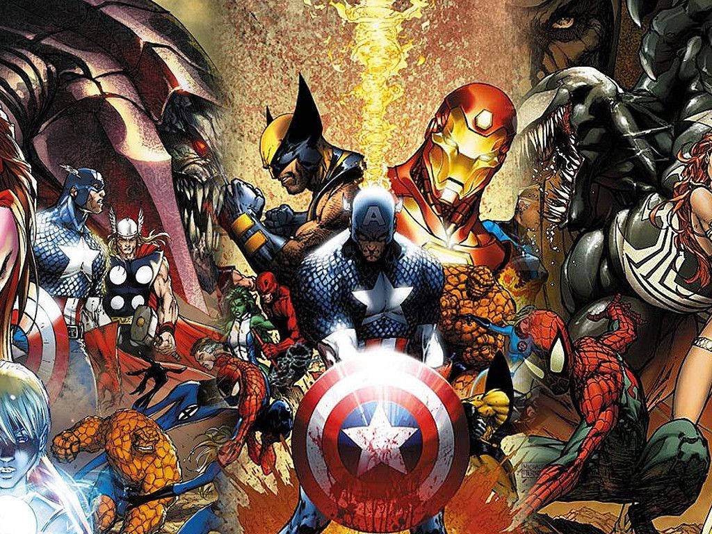 Marvel Kahramanlarını Birleştirmek Duvar Kağıdı