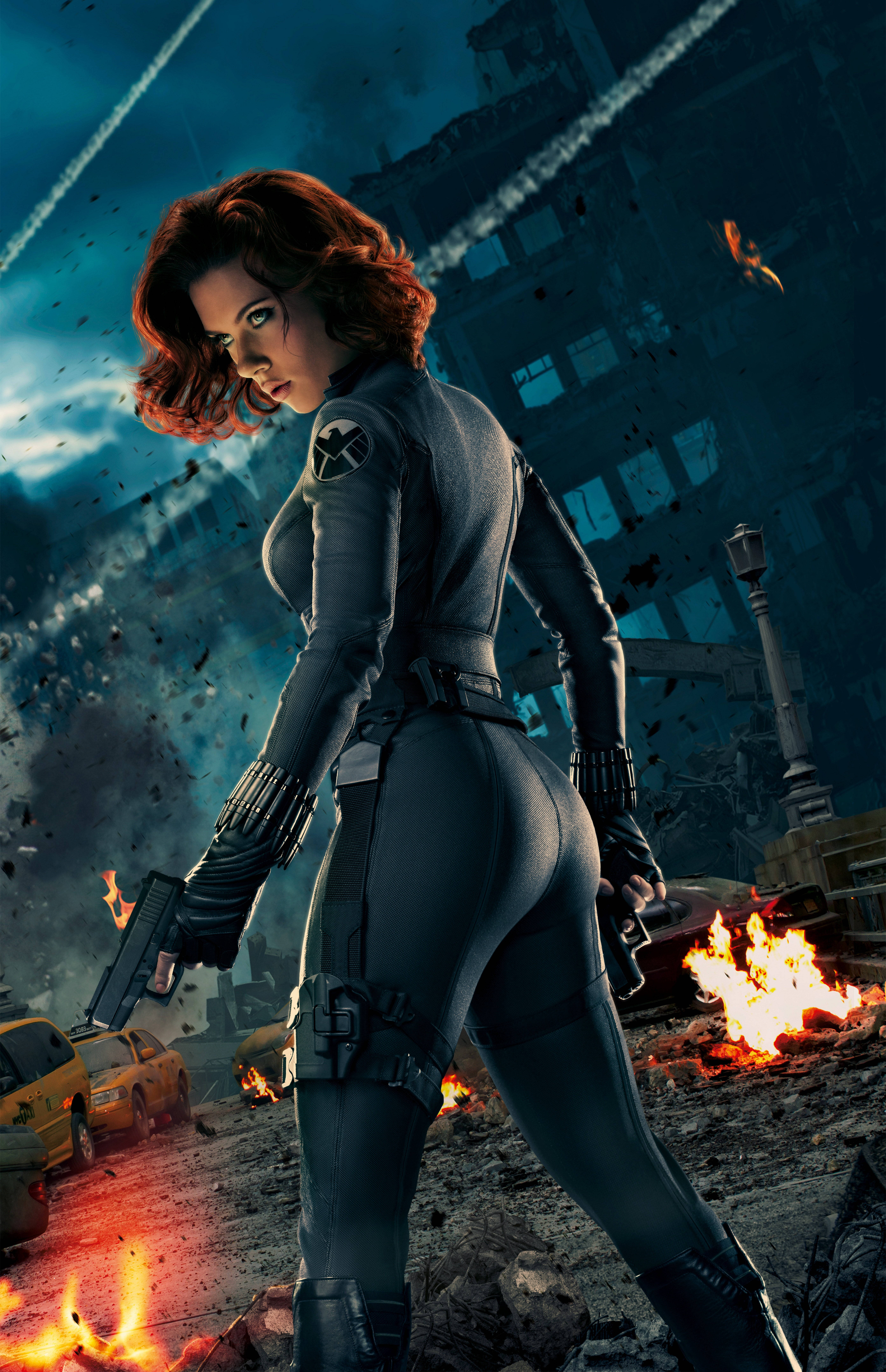 Marvel Natasha Romanoff Yenilmez 3D Duvar Kağıdı