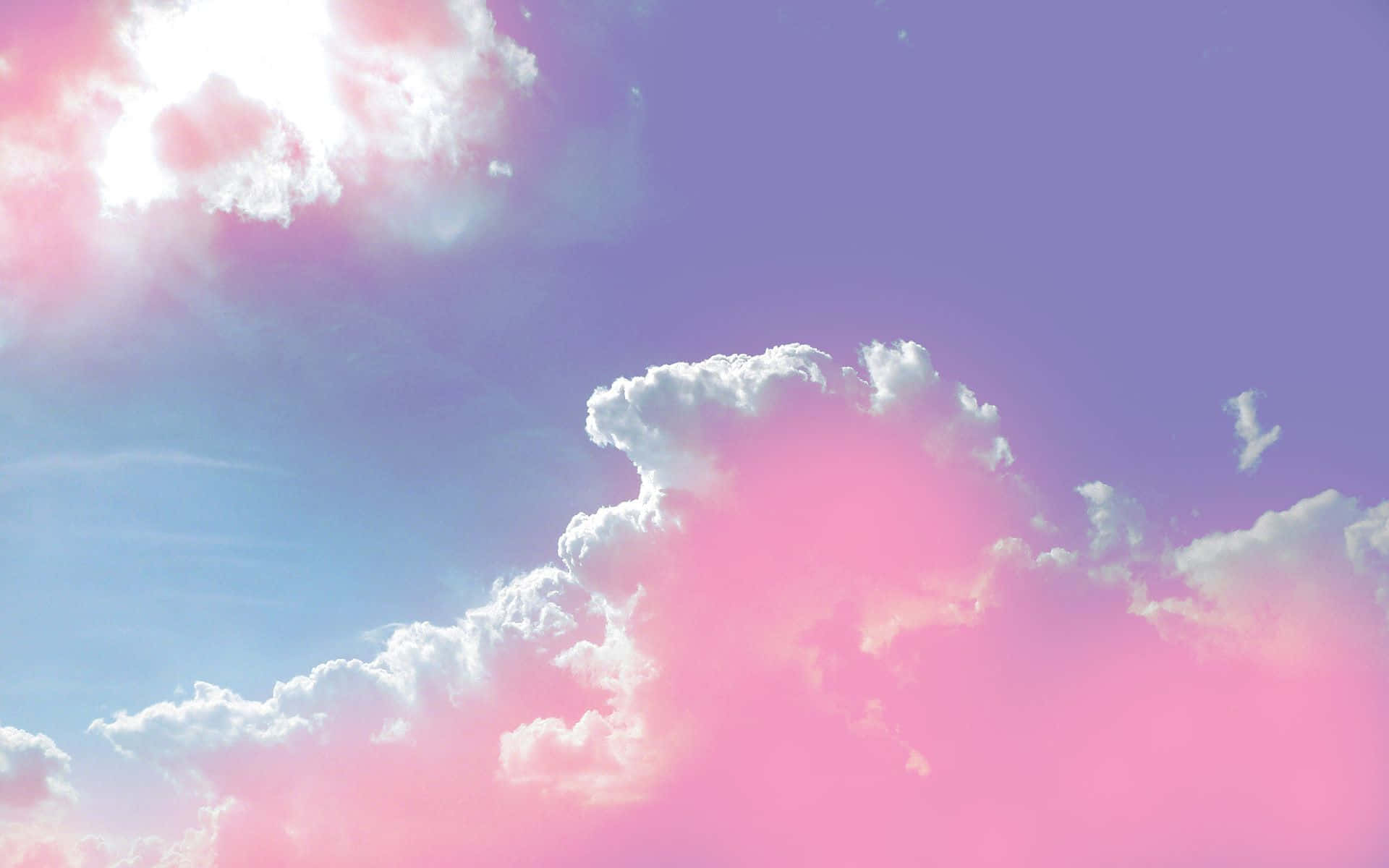 Masaüstü Pembe Estetik Bulut Manzarası Fotoğrafı Duvar Kağıdı
