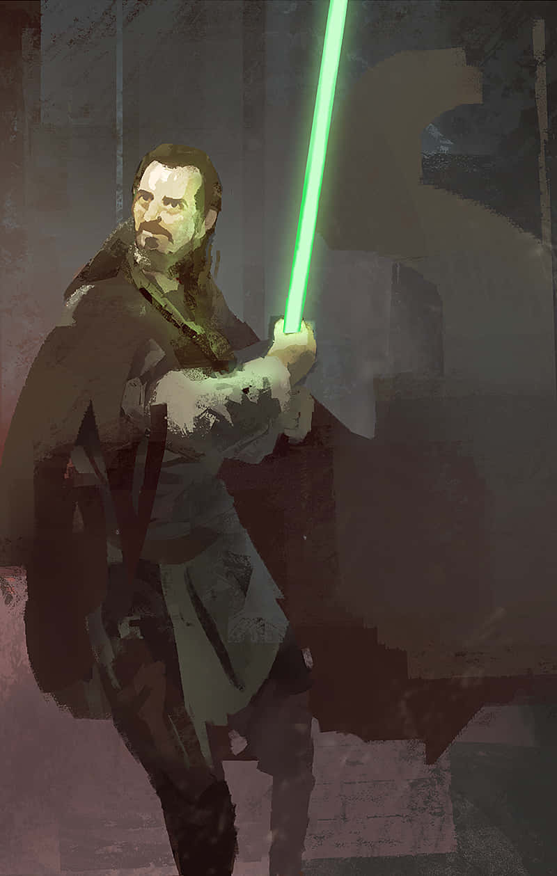 Master Qui-Gon Jinn, the Wise Jedi Knight Duvar Kağıdı